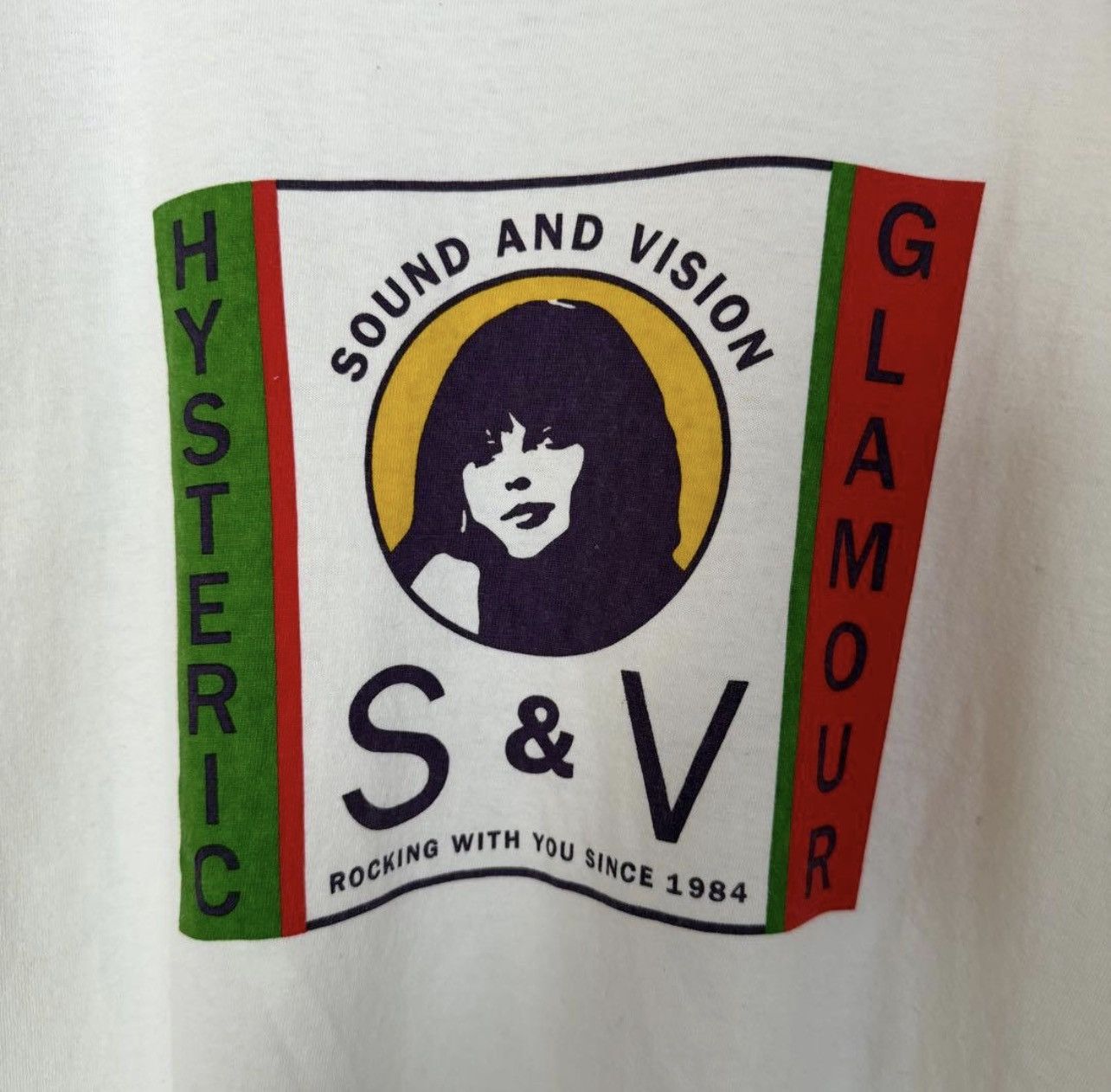 Hysteric Glamour HYSTERIC GLAMOUR "Sound and Vision" 🇮🇹Flag Hysteric Girl Tee Size US L / EU 52-54 / 3 - 5 Thumbnail