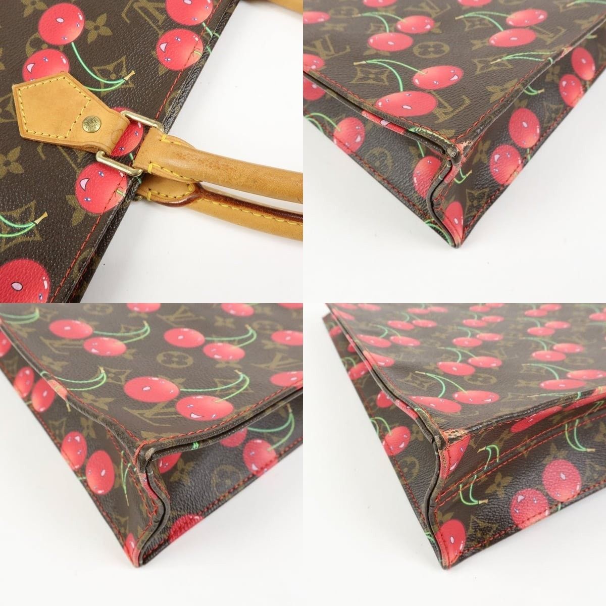 Louis Vuitton Louis Vuitton Monogram Cherry Sac Plat Tote Coated Canvas Size ONE SIZE - 5 Thumbnail