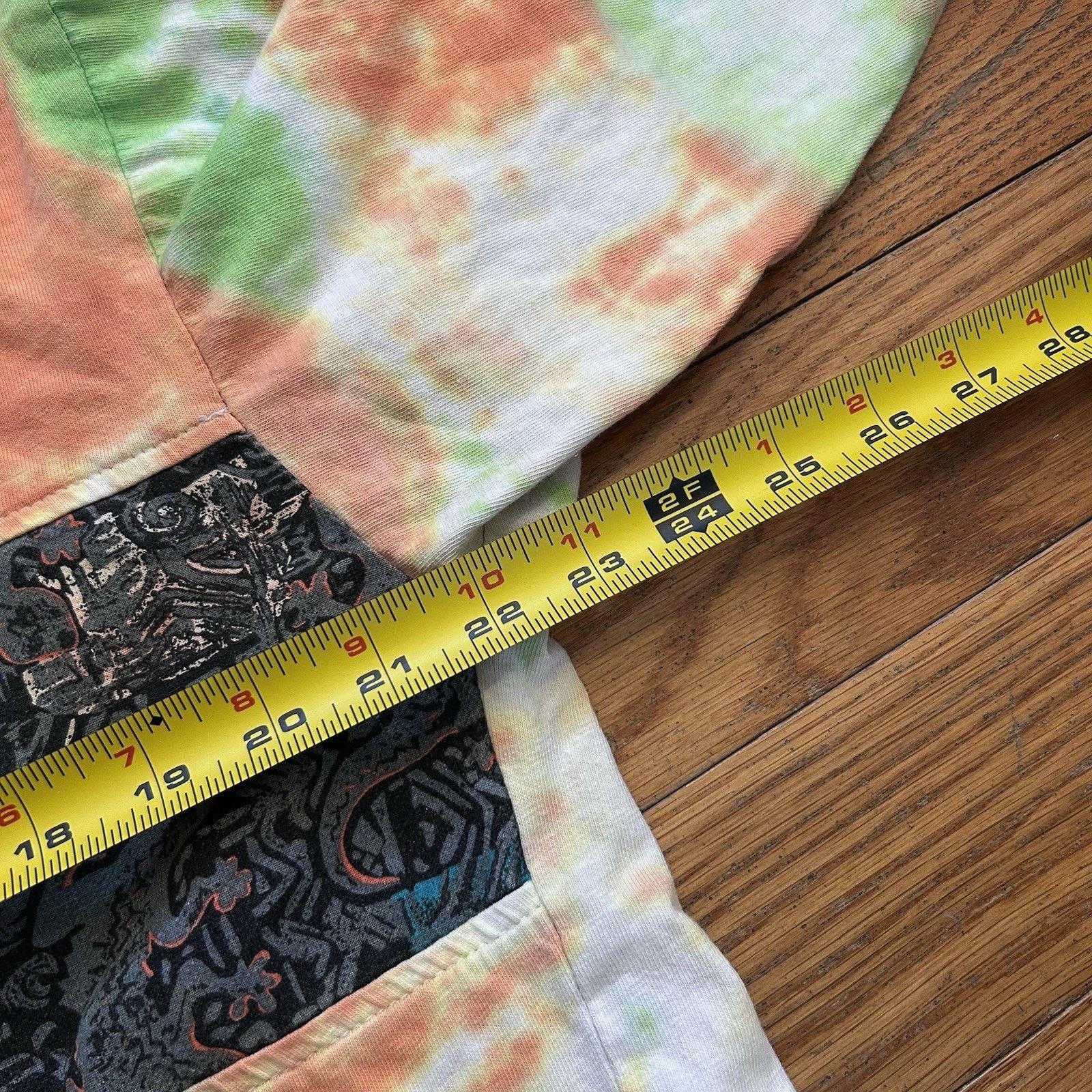 Vintage 90s Casual Boy Tie Dye Surf Long Sleeve Cropped Tee Shirt Size US S / EU 44-46 / 1 - 6 Thumbnail