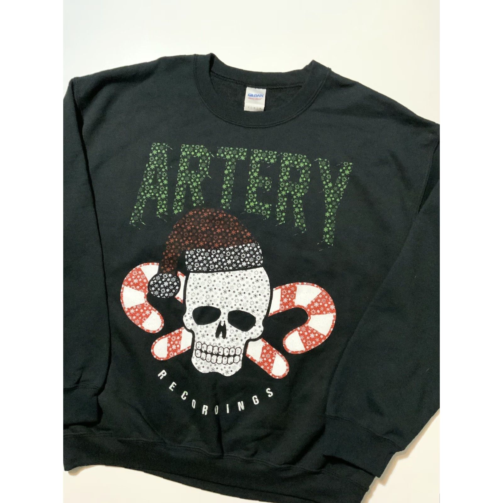 Gildan Artery Recordings Metalcore Hardcore Punk Skull Rock Band Sweatshirt L Black Mens Pullover Skull Rock Band Sweatshirt L Black Mens Size US L / EU 52-54 / 3 - 3 Thumbnail