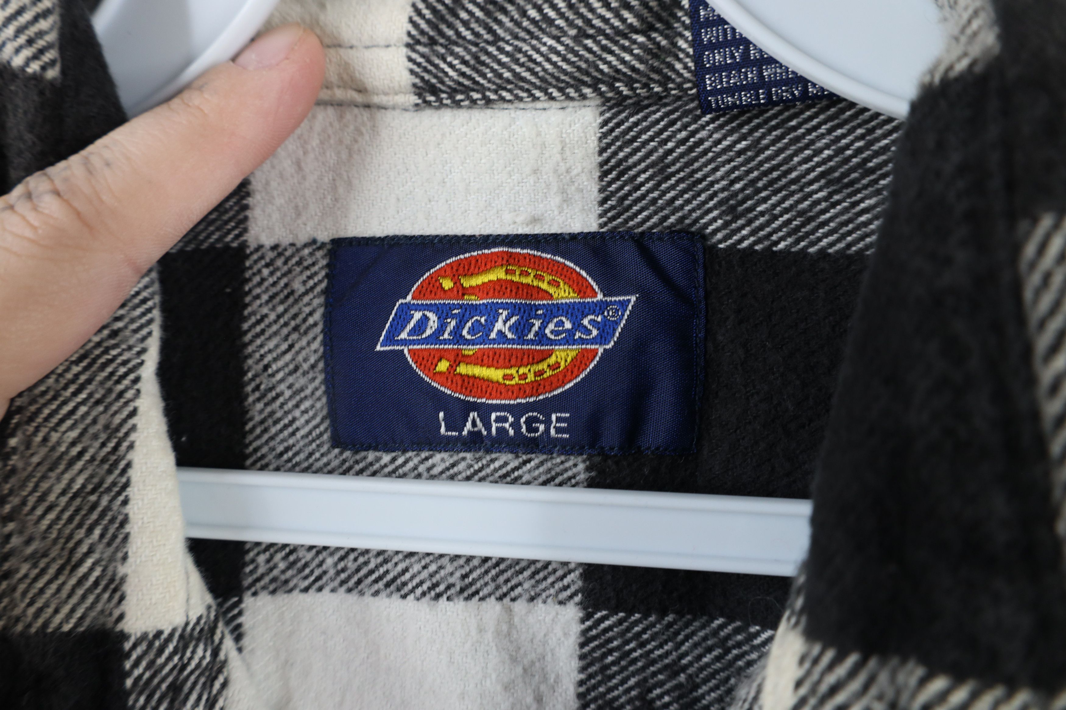 Dickies × Vintage Vintage 90s Dickies Heavyweight Flannel Button Shirt Plaid Size US L / EU 52-54 / 3 - 11 Thumbnail