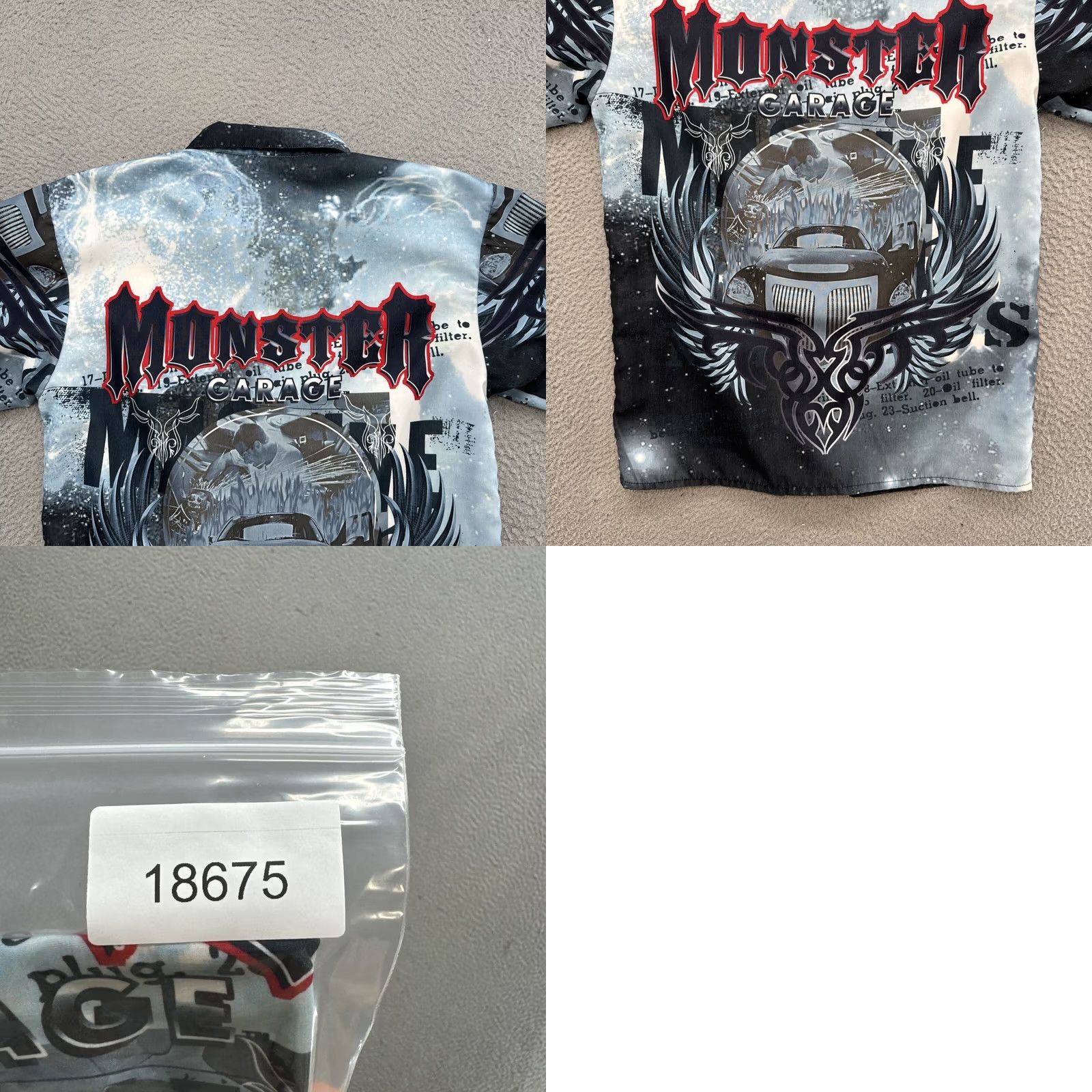 Garage Monster Garage Button Up All Over Graphic Short Sleeve Shirt Mens Size 16/18 Multicolorx Size US M / EU 48-50 / 2 - 8 Thumbnail