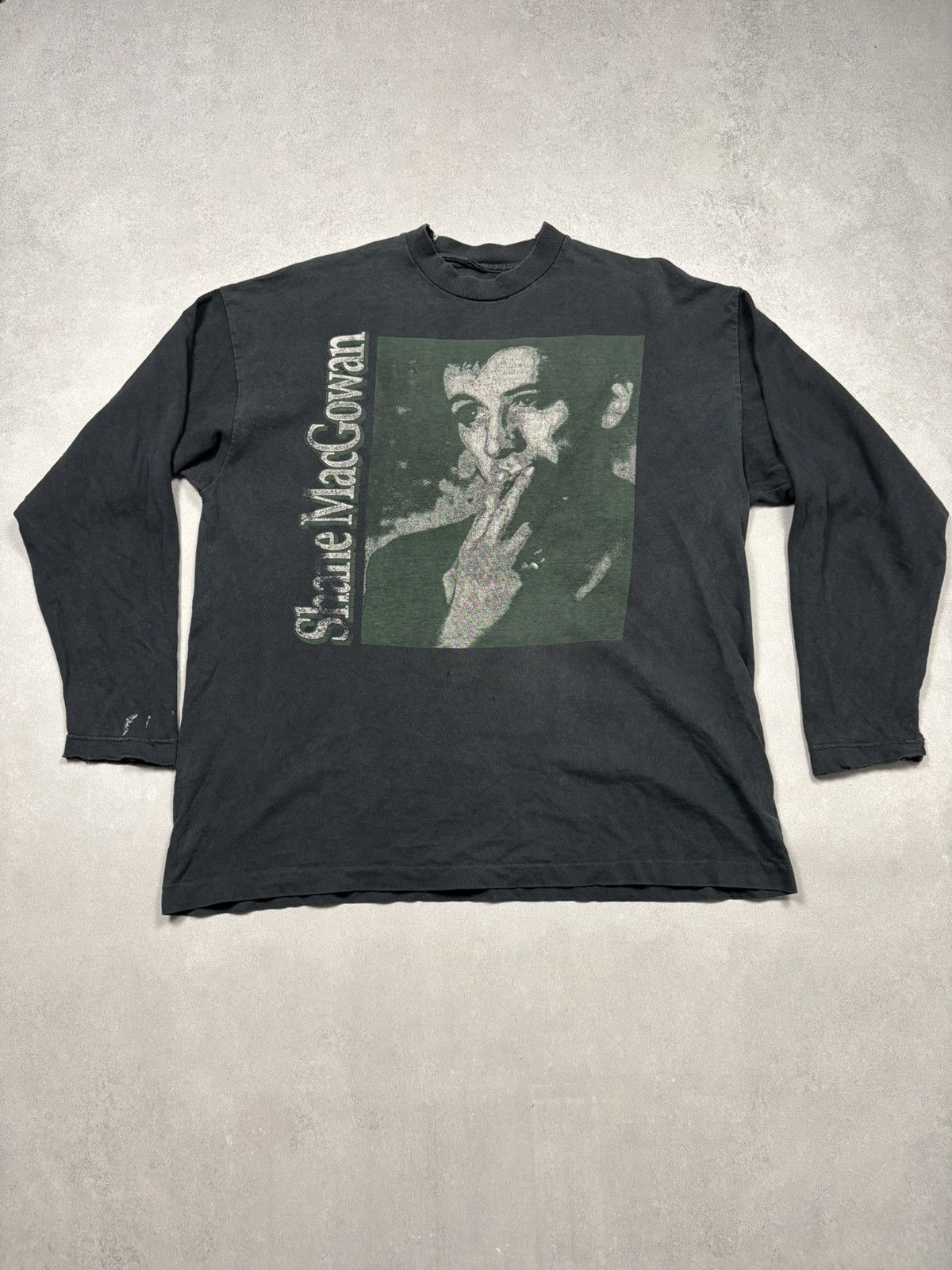 Band Tees Vintage 1994 Shane MacGowan The Popes Long Sleeve Shirt 90s Size US XL / EU 56 / 4 - 3 Thumbnail