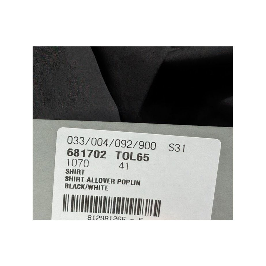 Balenciaga o1rshd1 Shirt Allover Poplin in Black/White Size US M / EU 48-50 / 2 - 21 Thumbnail