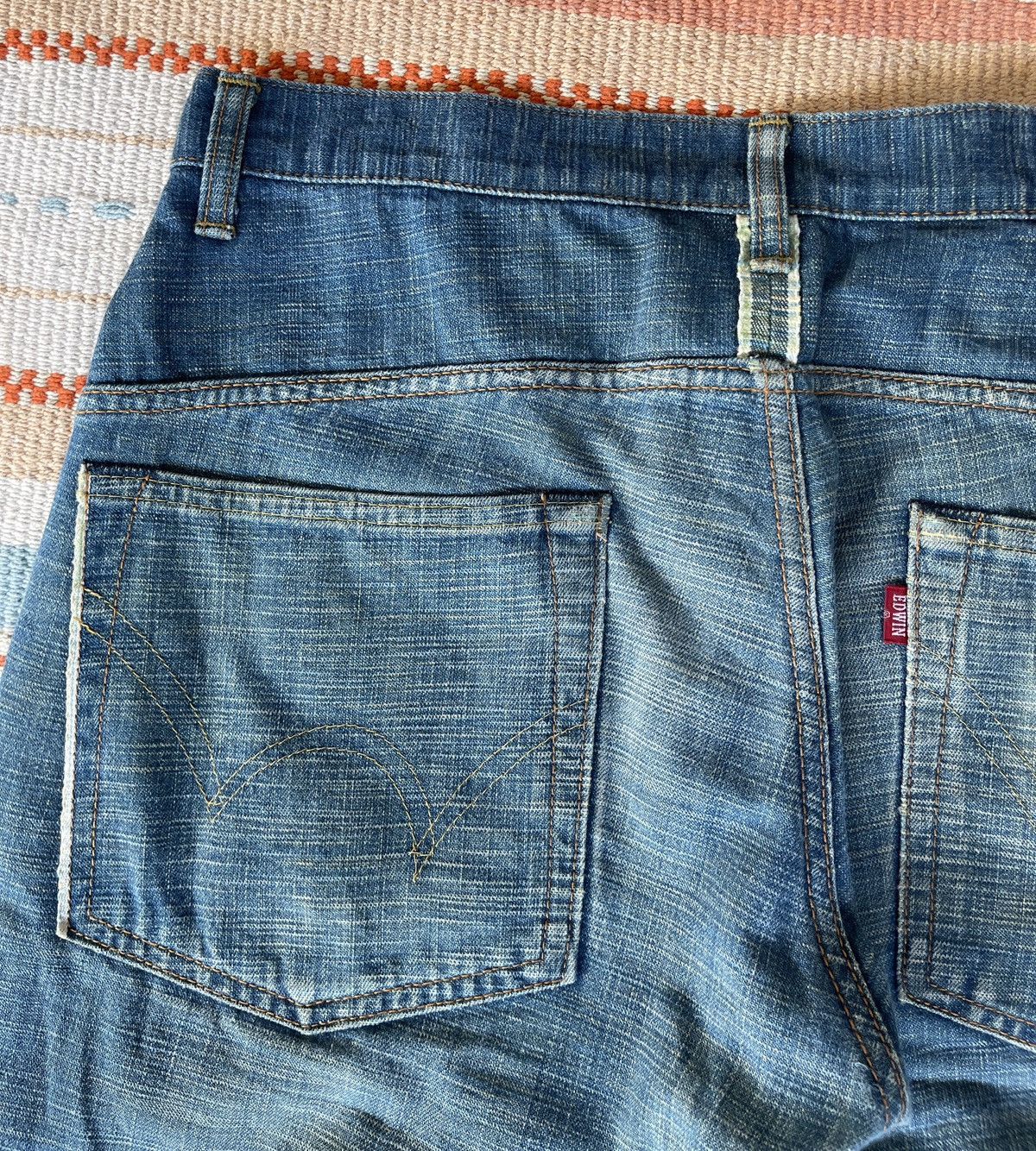 Edwin Rare‼️Vintage 90s🔥EDWIN🔥13oz Grand Blue Selvedge Denim Size US 33 - 7 Thumbnail