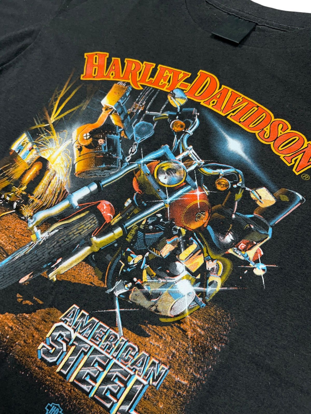 Harley Davidson × Vintage Vintage 1988 Harley Davidson American Steel 3D Emblem Shirt Size US L / EU 52-54 / 3 - 5 Thumbnail
