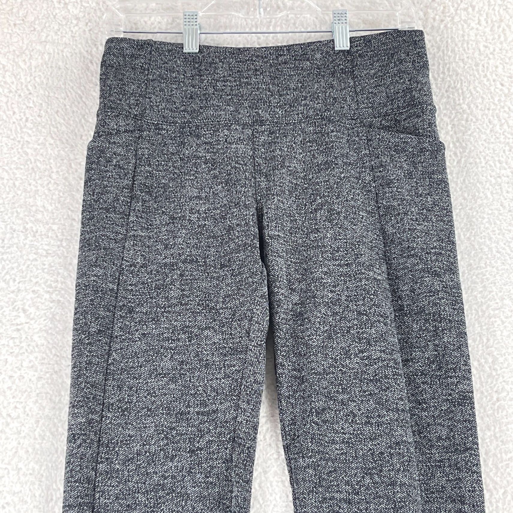 Athleta Athleta Gray Leggings Womens Size Small Herringbone Mercer Pull On Split Hem Size 28" / US 6 / IT 42 - 2 Thumbnail