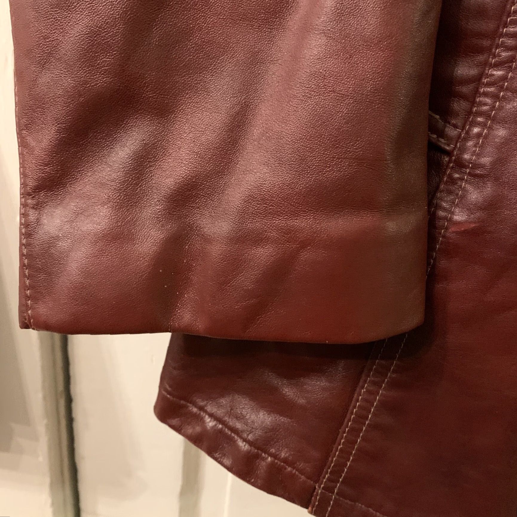 Vintage VINTAGE Leather Coat 3 Button Sherpa Lined Size 46L Men Brown Coat Mens Leather Coat 46-L 3-Button Sherpa Size US S / EU 44-46 / 1 - 3 Thumbnail