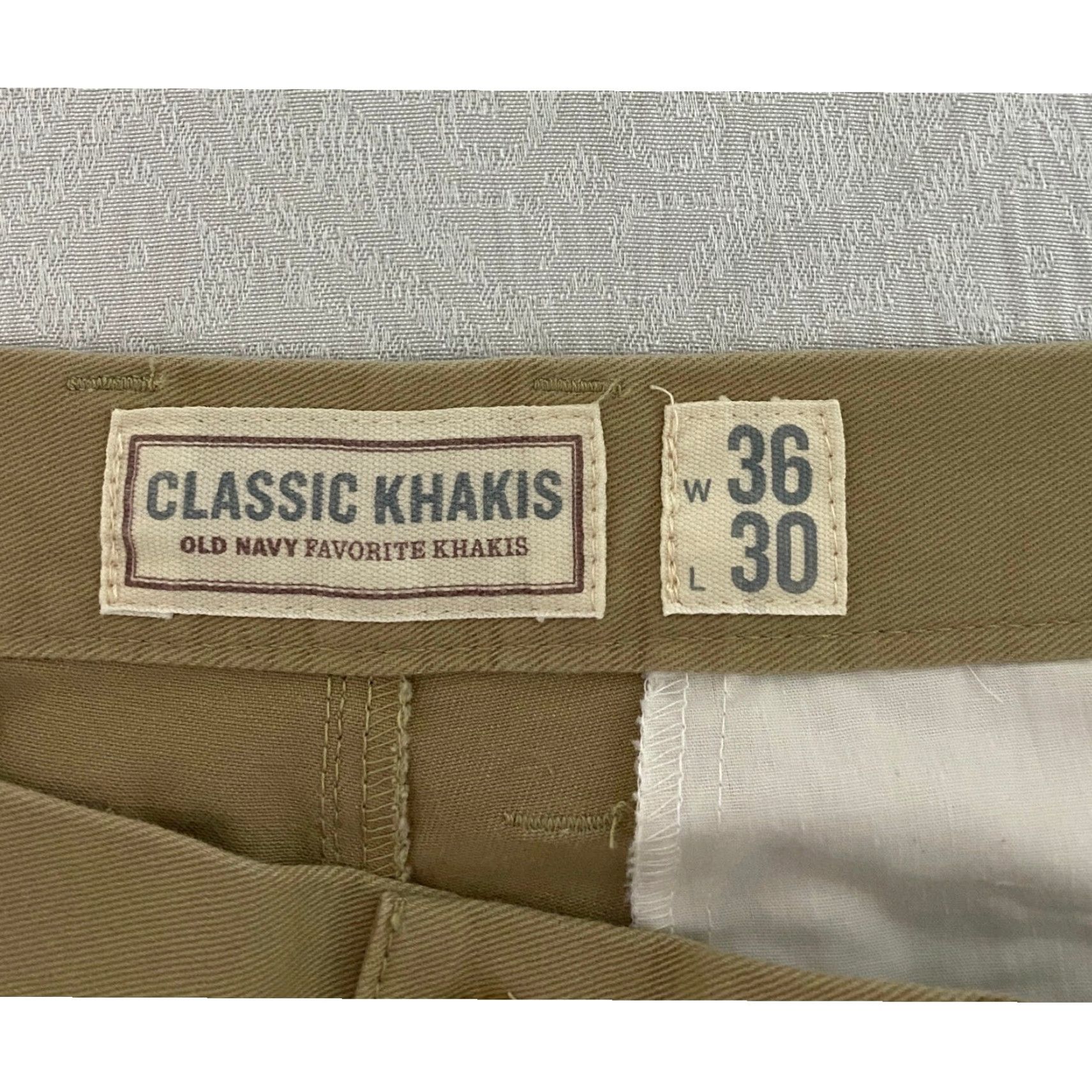 Old Navy Old Navy Khakis Mens Flat Front Straight Leg Pants 36x30 Tan Cotton NWT Classic Chino Casual Workwear Everyday Pants Mens Size US 36 / EU 52 - 4 Thumbnail
