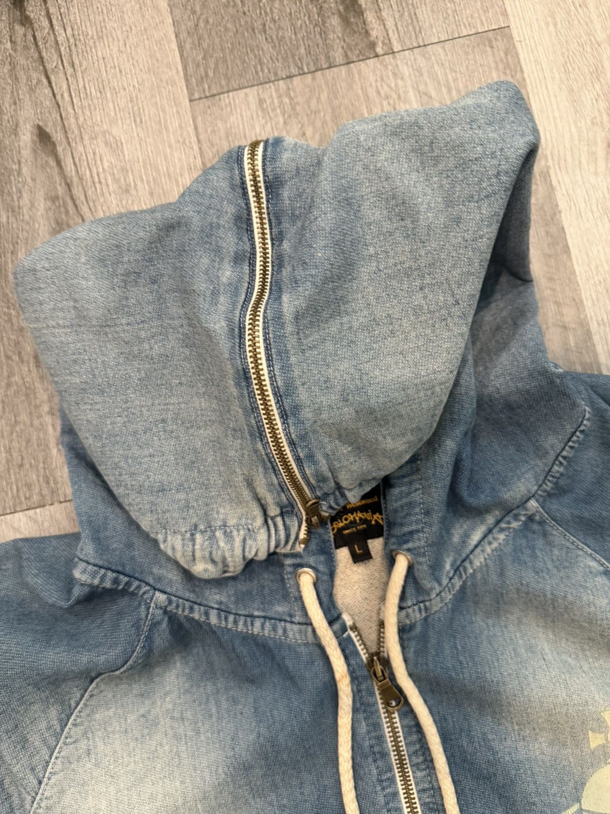 Vivienne Westwood Vivienne Westwood Anglomania Faded Denim Hoodie Size US L / EU 52-54 / 3 - 8 Thumbnail
