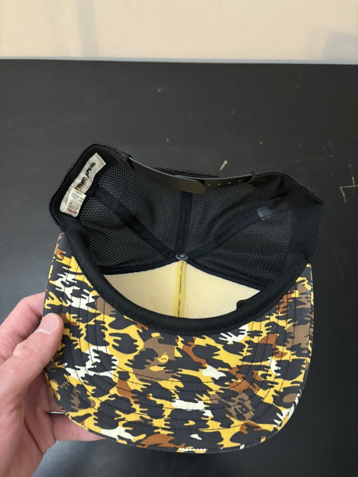 Bape A Bathing Ape Bape Leopard Print Mesh Hat Cap Brown Size ONE SIZE - 4 Thumbnail