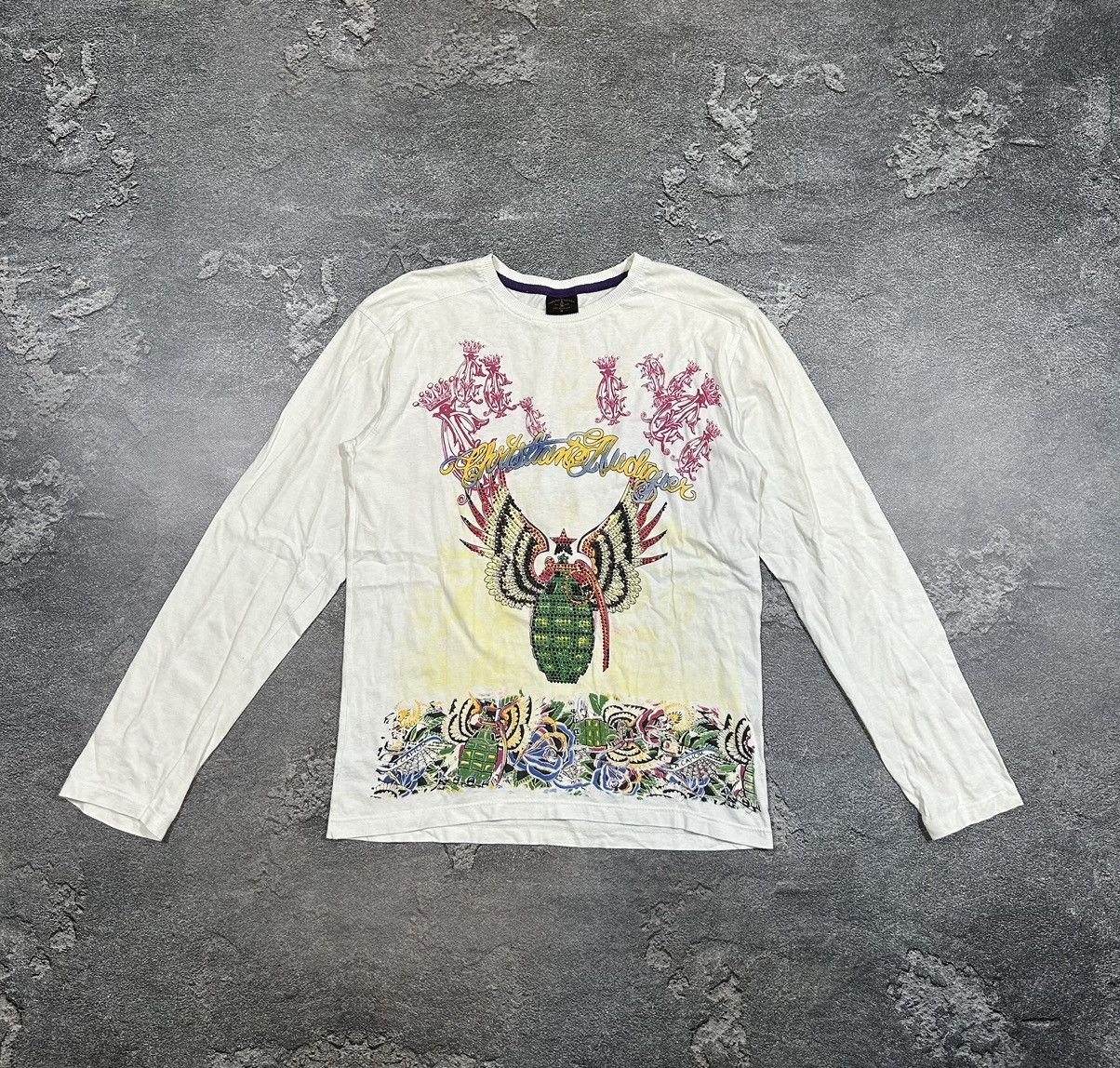 Grand t-SHIRT HOMME ED HARDY par CHRISTIAN AUDIGIER OISEAU PHOENIX NOIR année 2000