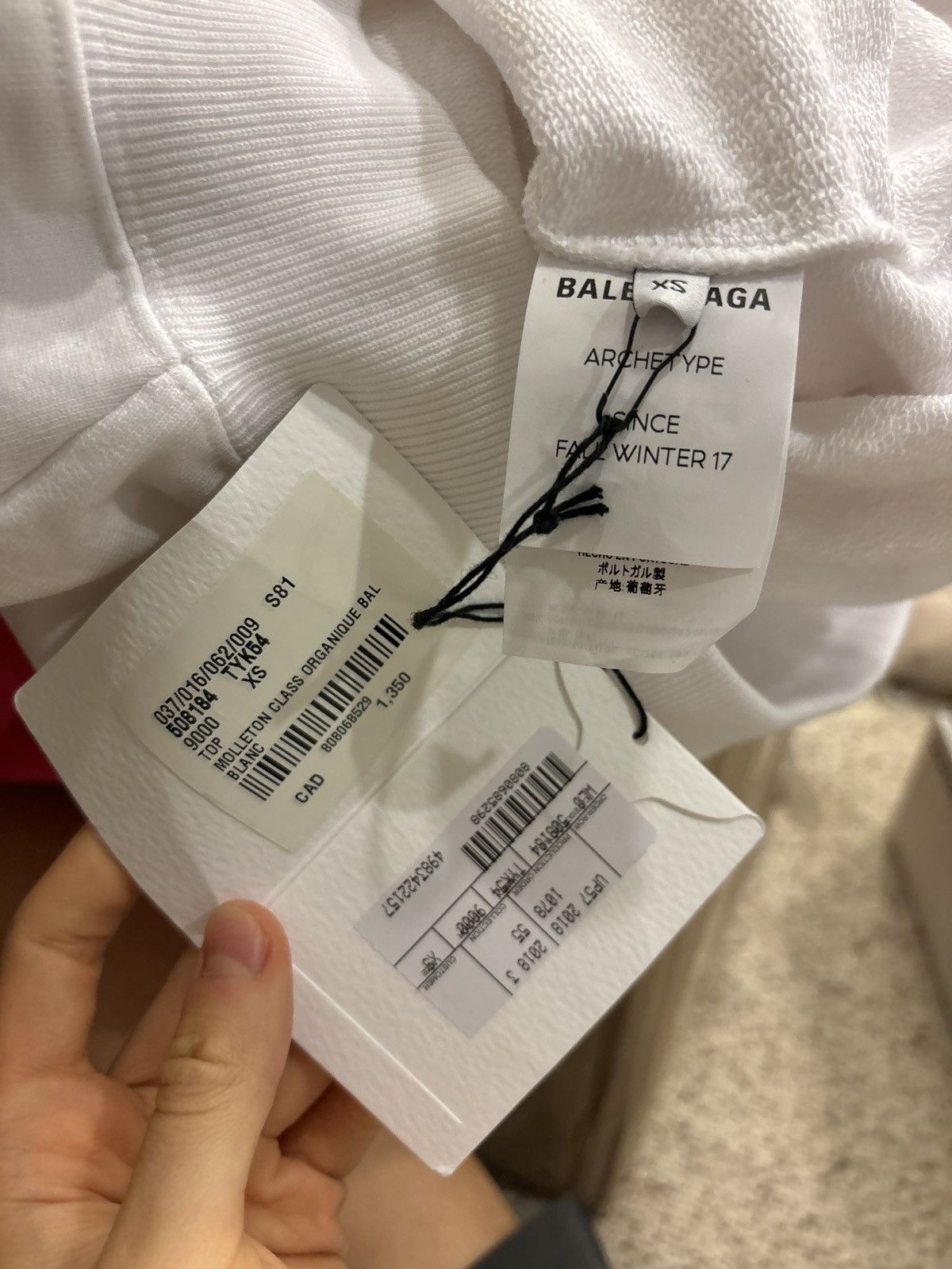 Balenciaga Balenciaga White/Black Back Logo Hoodie Size US XL / EU 56 / 4 - 3 Thumbnail