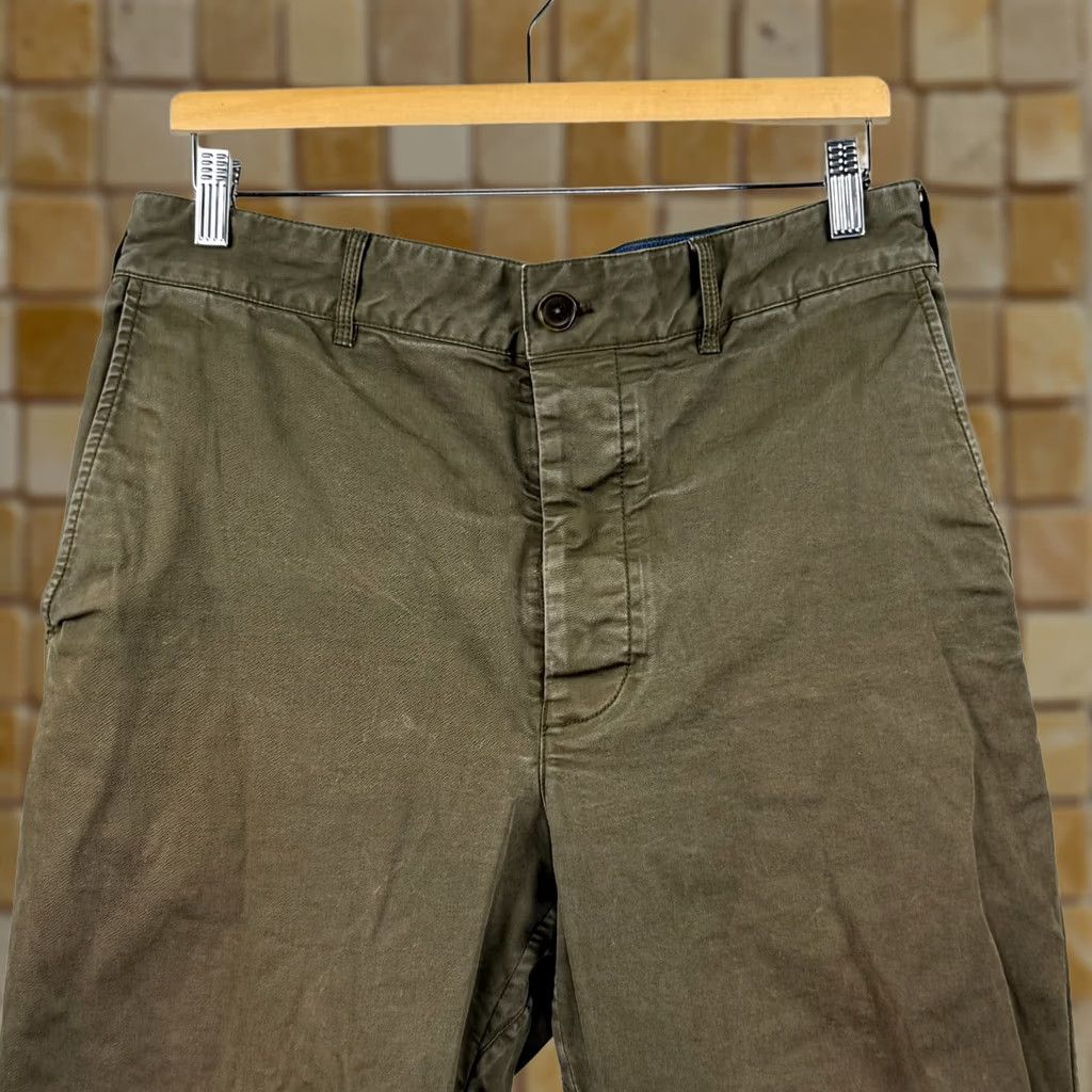 Alex Mill Alex Mill Pants Mens 34 Olive Green Chino Casual Casual Wear Straight Leg 27in Inseam 33w 27l Regular Rise 13in Button Zip Size US 34 / EU 50 - 1 Thumbnail