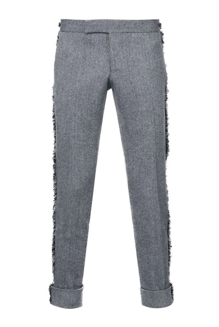 Thom Browne Thom browne Size 2 Side fluff-edged trousers 2503-Nextarro Size US 30 / EU 46 - 3 Thumbnail