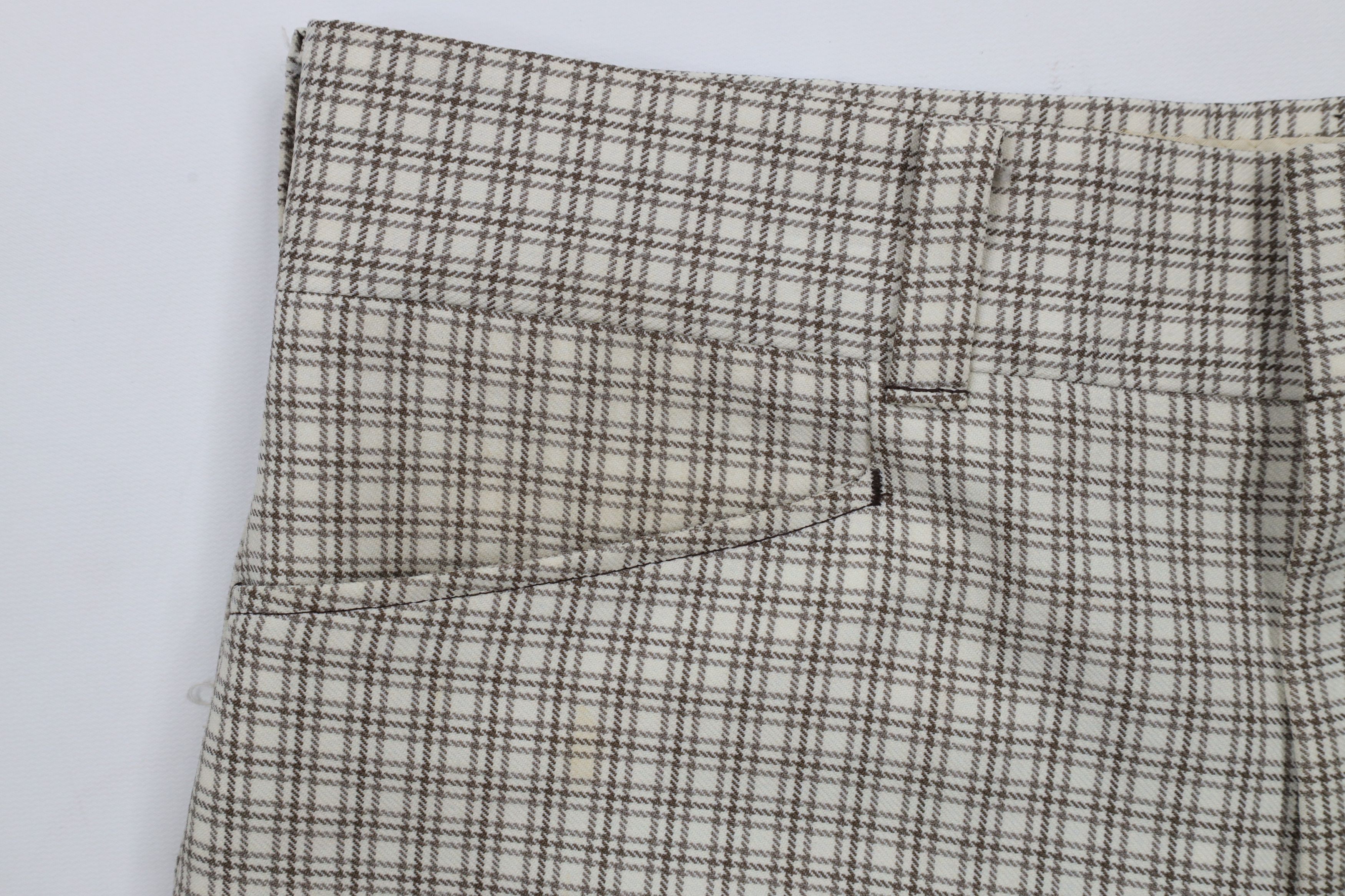 Vintage Vintage 70s Streetwear Bell Bottoms Chino Pants Plaid USA Size US 34 / EU 50 - 6 Thumbnail