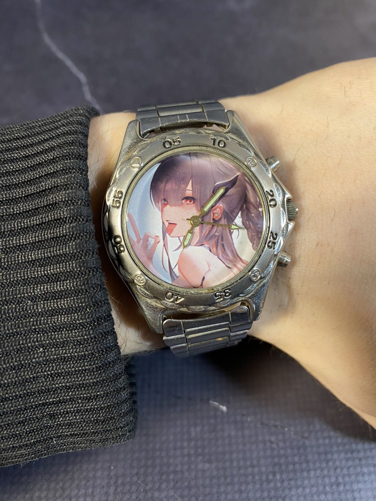 Japanese Brand Ahegao Anime Tyan Watch with Metal Bracelet Size ONE SIZE - 2 Thumbnail
