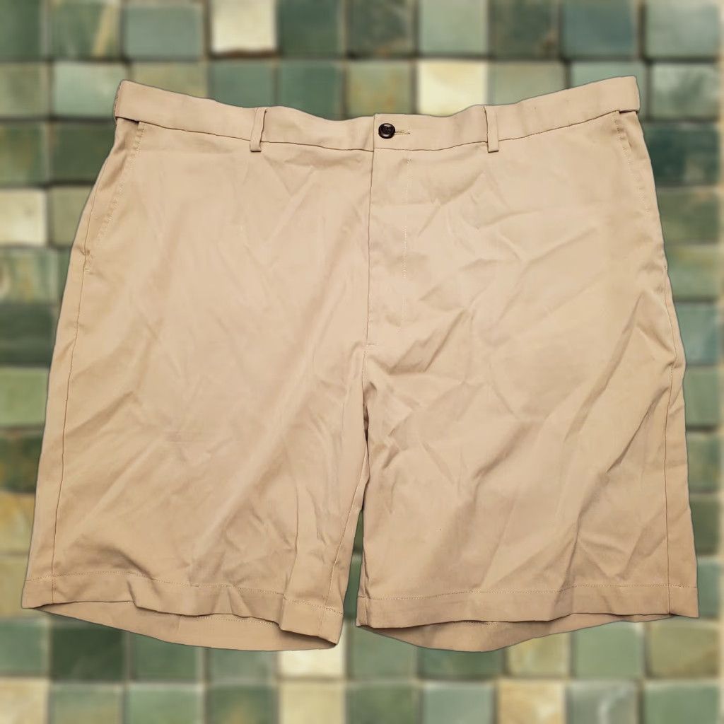 Savane Savane Shorts Mens 42 Beige Flat Front Chino Performance Blend Everyday Comfort Slim Pockets Moisture Wicking Quick Dry Zip Front Mens Size US 42 / EU 58 - 1 Thumbnail