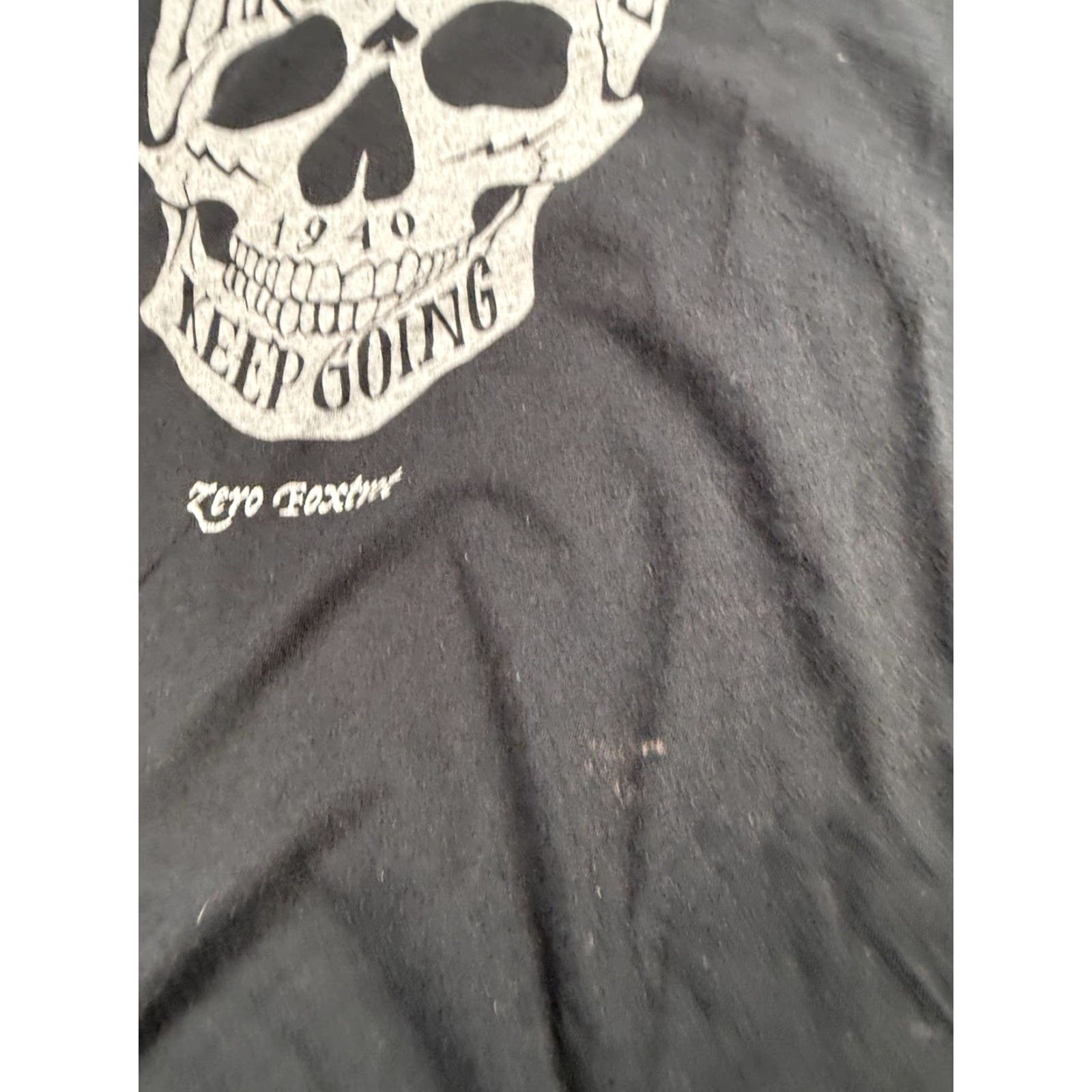 Vintage Zero Foxtrot Skull T-Shirt Men's Black XL Short Sleeve Crew Neck Regular Cotton United States Vintage: No Size US XL / EU 56 / 4 - 2 Thumbnail