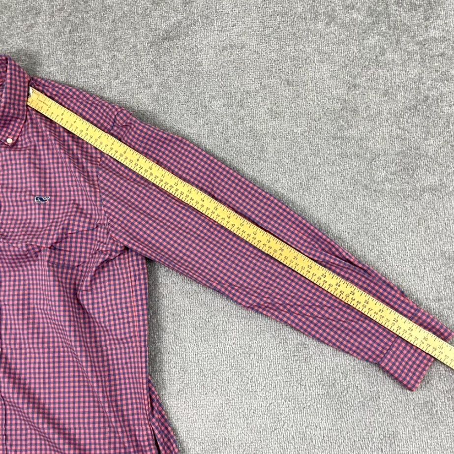 Vineyard Vines Vineyard Vines Shirt Mens Large Pink Blue Check Performance Button-Down Preppy Size US L / EU 52-54 / 3 - 7 Thumbnail