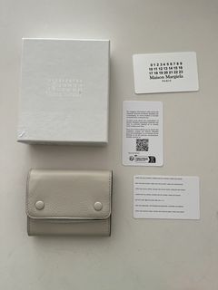 Maison Margiela Patent Leather Keychain Cardholder Greige