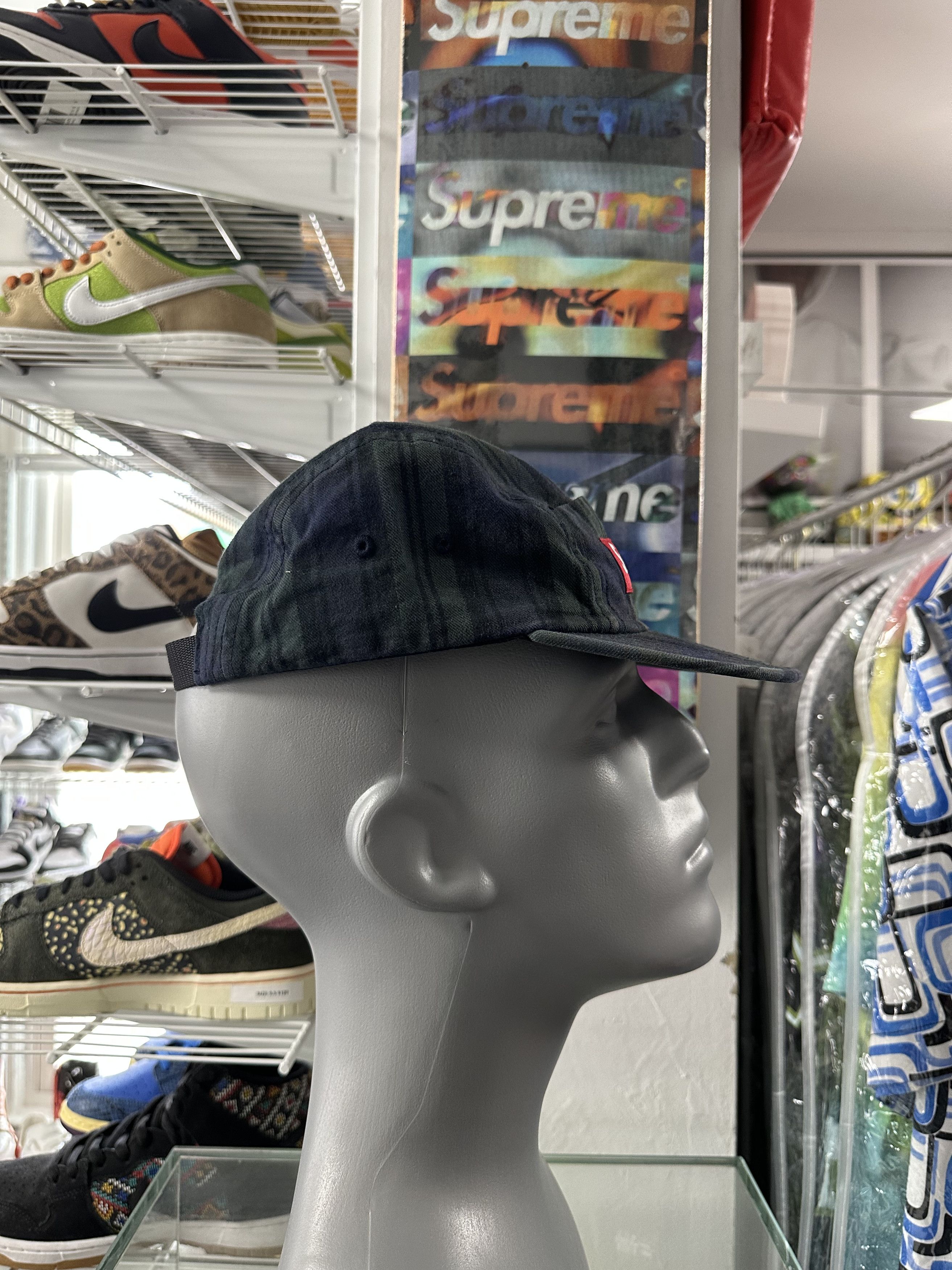 Supreme Supreme Snap Button Pocket Camp Cap Black Watch Plaid Size ONE SIZE - 2 Thumbnail
