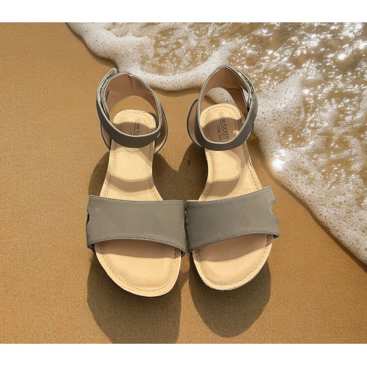 Unknown London Sandals Adam Tucker By Me Too Flats Ankle Straps Sz 8.5 M Size US 8.5 / IT 38.5 - 1 Thumbnail