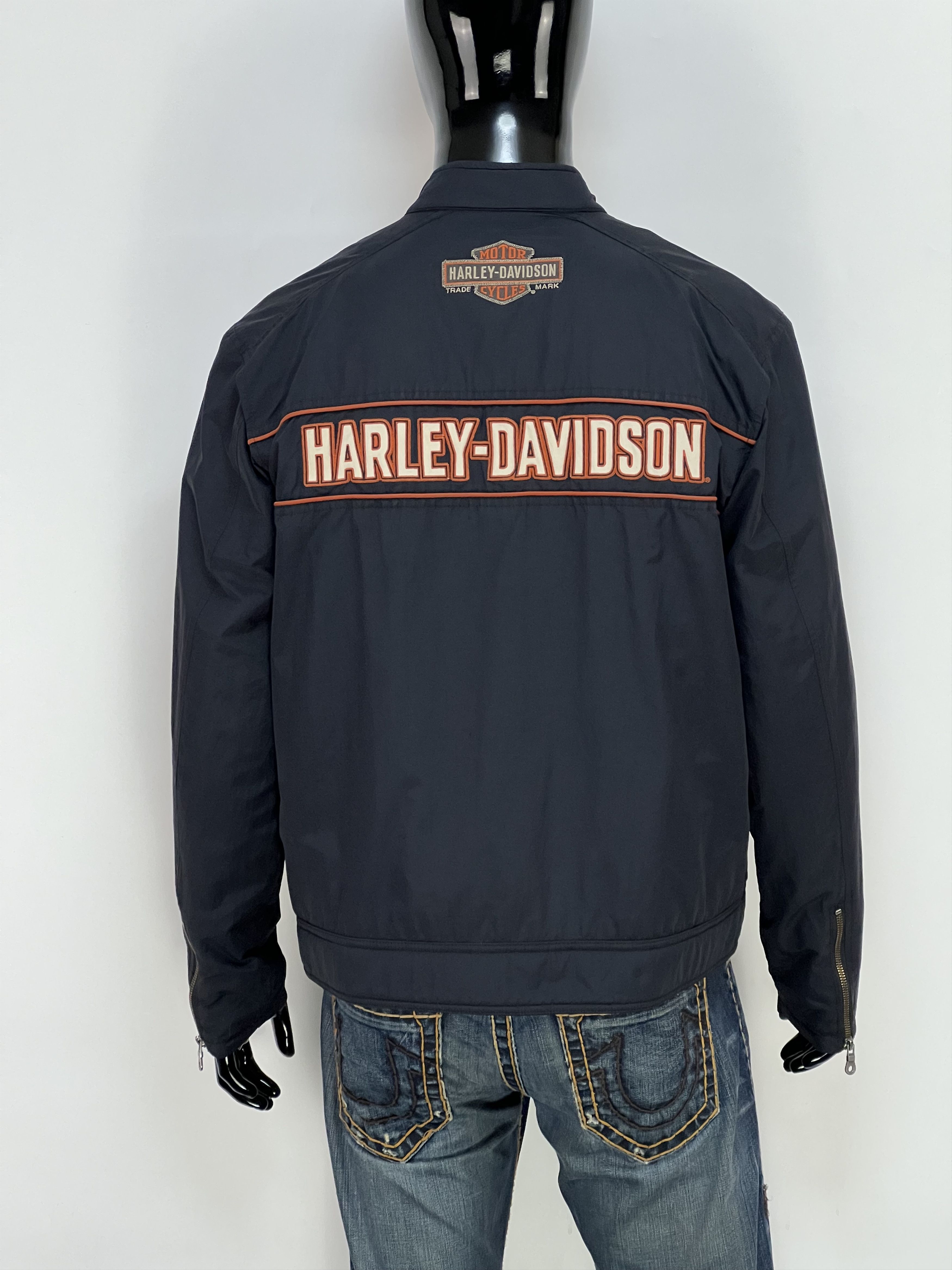 Harley Davidson Harley Davidson Full Zip Nylon Biker Jacket Racing Moto Size US L / EU 52-54 / 3 - 3 Thumbnail