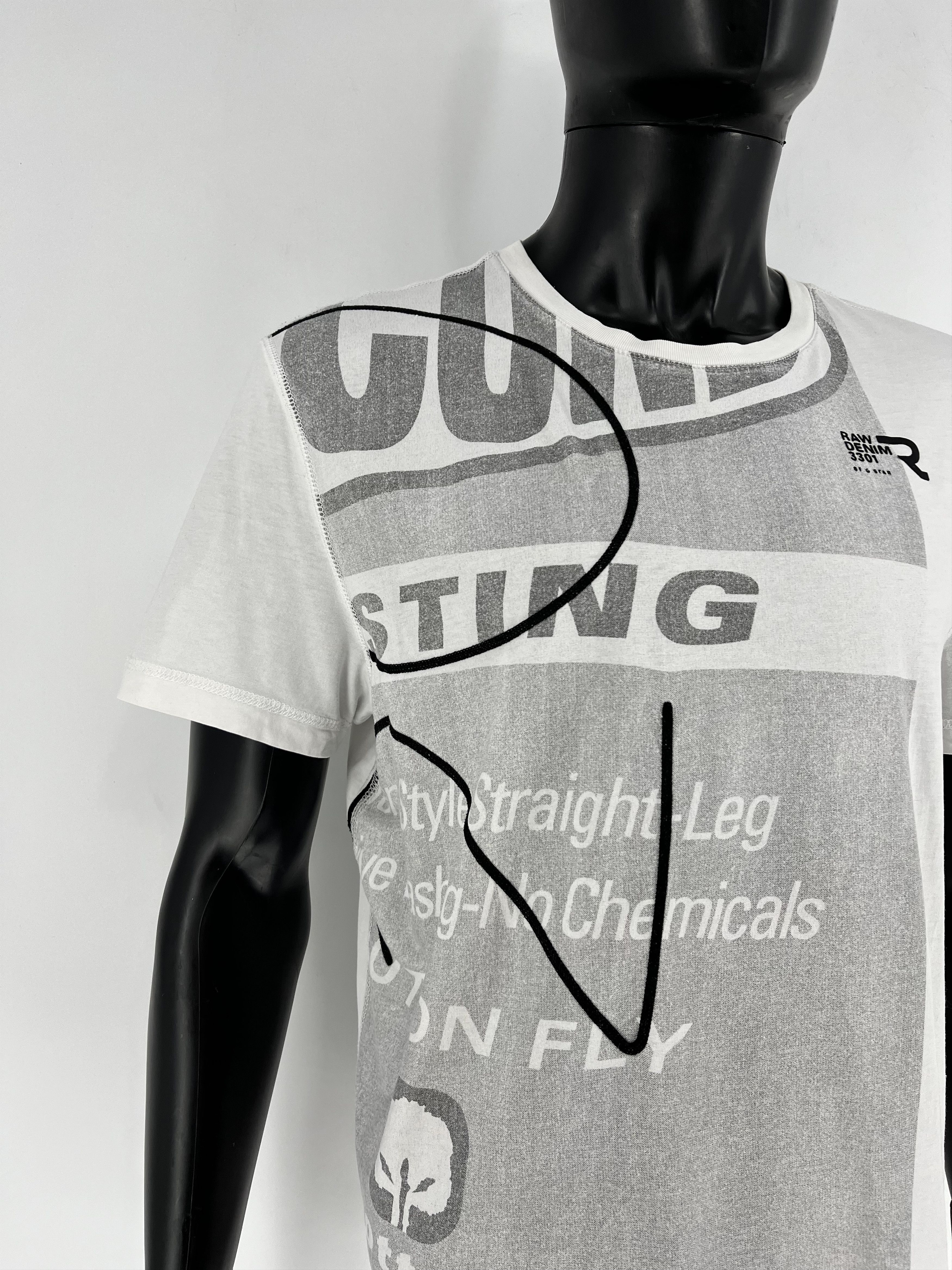 G-Star Vintage G-Star Raw T-Shirt White Big Centre Logo Size XL Size US XL / EU 56 / 4 - 6 Thumbnail