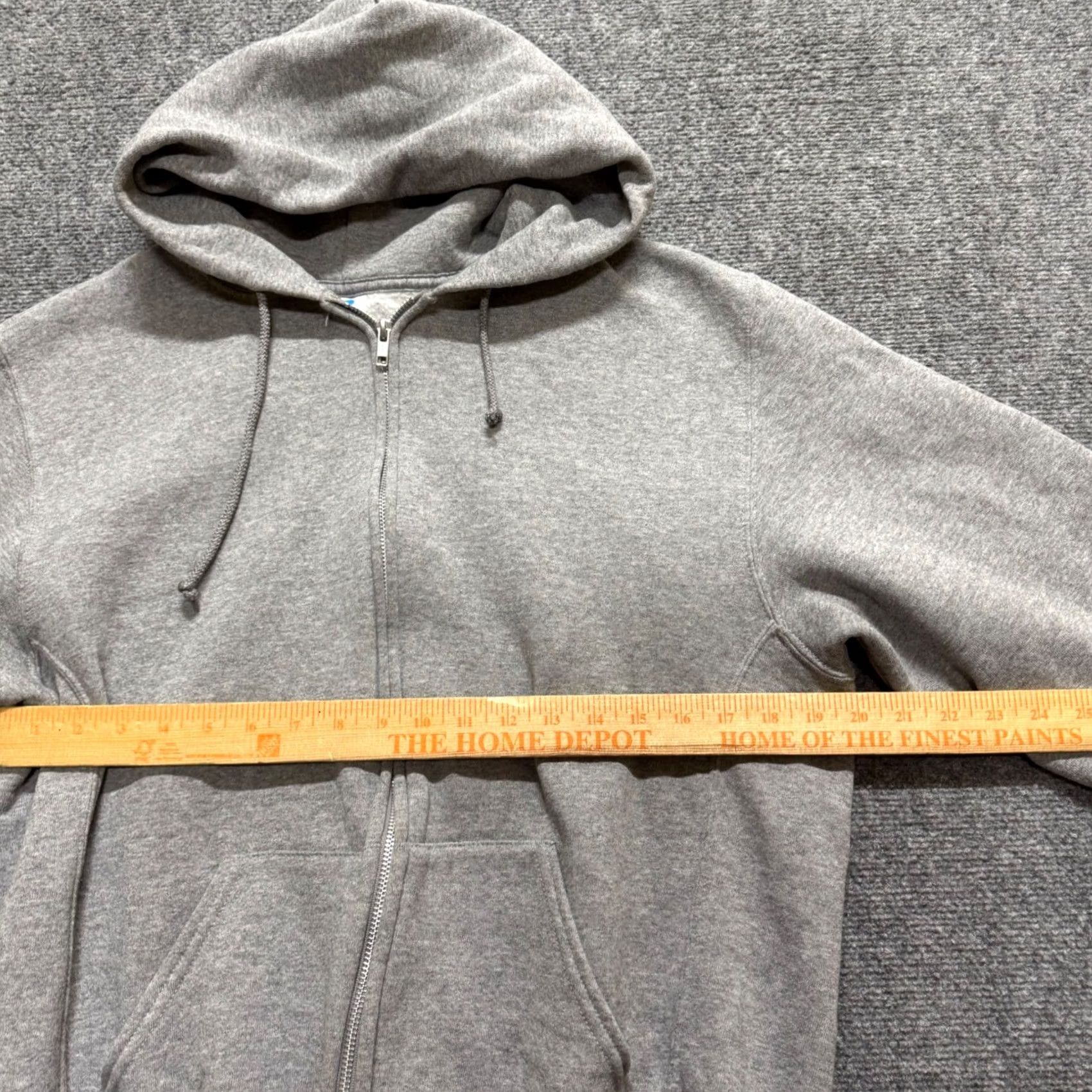 Vintage VTG Russell Jacket Fullzip Hooded Gray L Men's Cotton Blend 90s Y2K Distressed Size US L / EU 52-54 / 3 - 6 Thumbnail