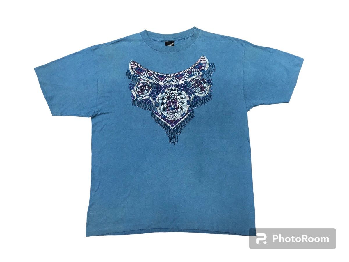 image of Vintage Diamond Dust Art Native Design in Blue, Men's (Size XL)