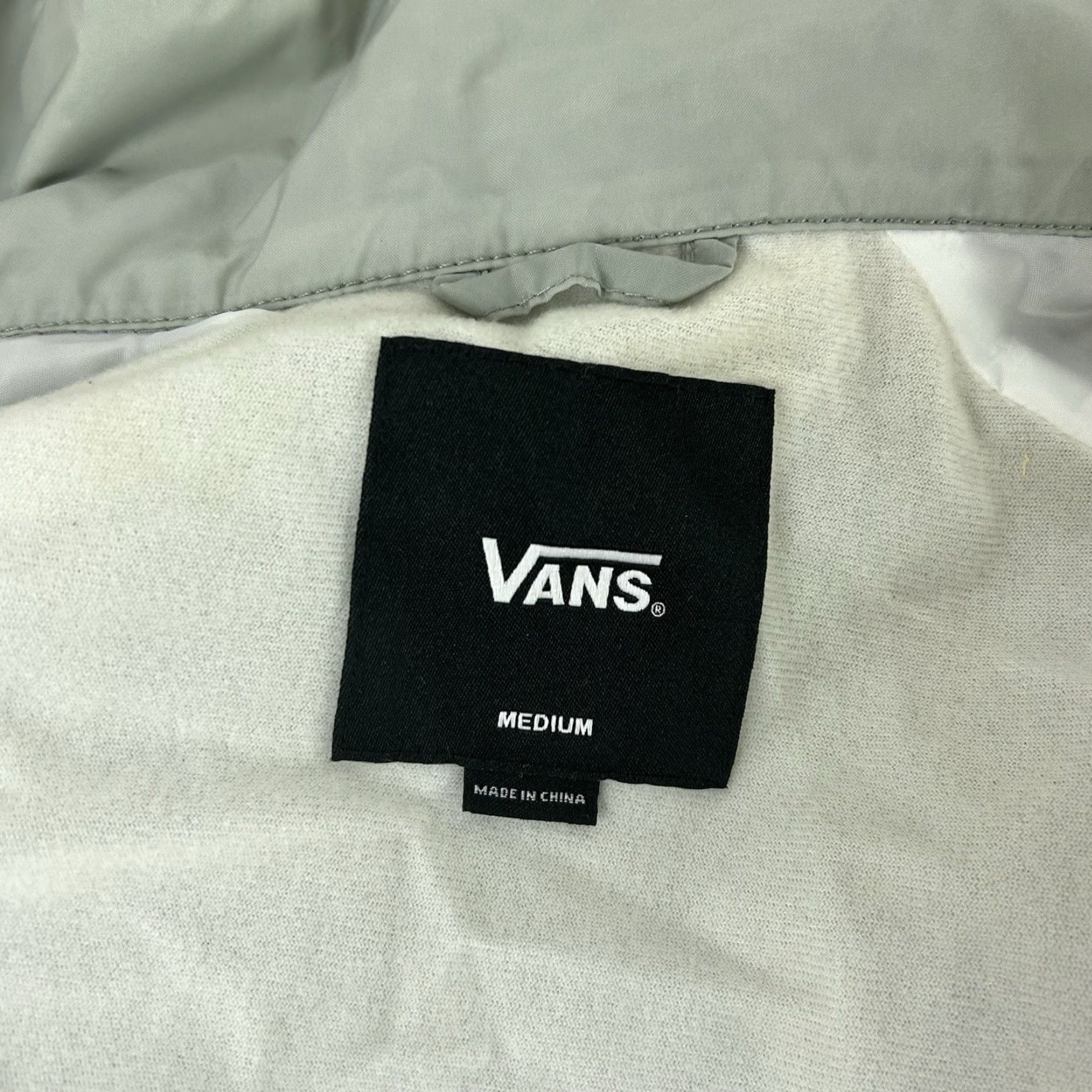 Vans VANS Off the Wall Jacket Mens Medium Gray Snap Button Long Sleeve with Pockets Size US M / EU 48-50 / 2 - 3 Thumbnail