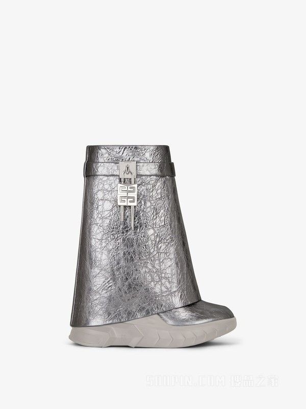 Givenchy o1w1db10525 Shark Lock Biker Boots in Silver Size US 6 / IT 36 - 1 Thumbnail