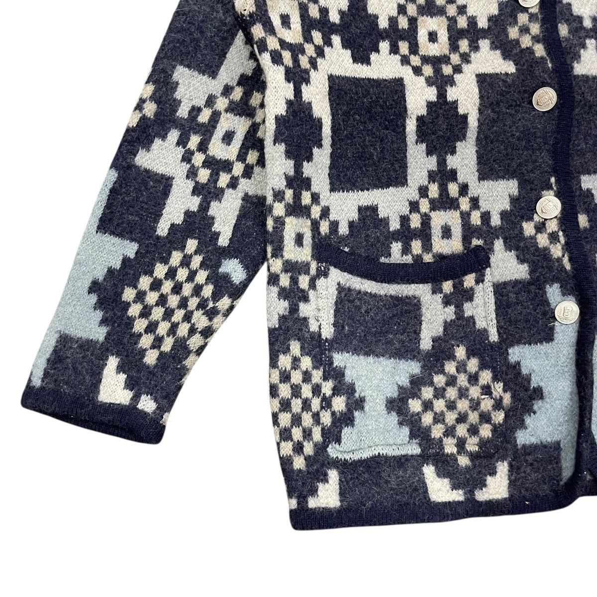 Native Vintage Vino Rouge Aztec Design Native Wool Button Jackets Size M / US 6-8 / IT 42-44 - 6 Thumbnail
