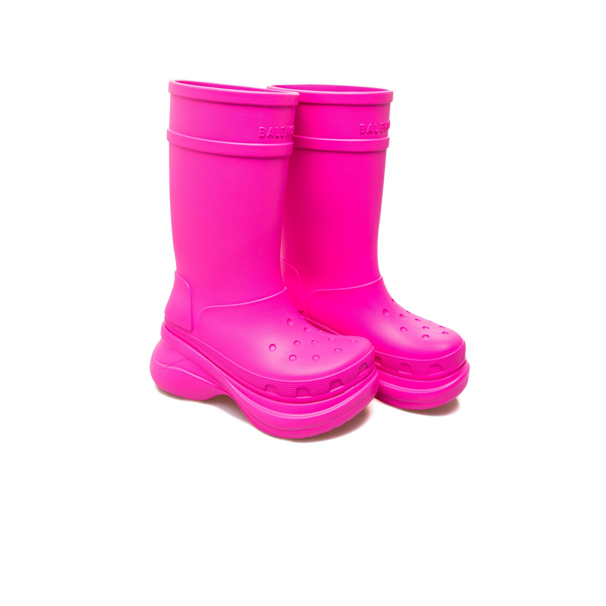 Balenciaga o1mt1gz0824 Crocs Boot in Pink Size US 7 / IT 37 - 2 Thumbnail