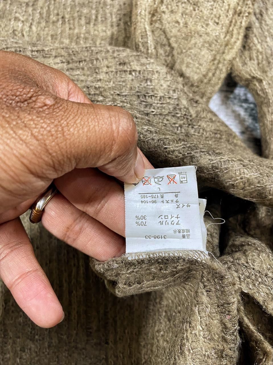 Japanese Brand 2000s BerningSho Asymmetric Docking Mohair Zip y2k Lgb Ifsix Size US L / EU 52-54 / 3 - 6 Thumbnail