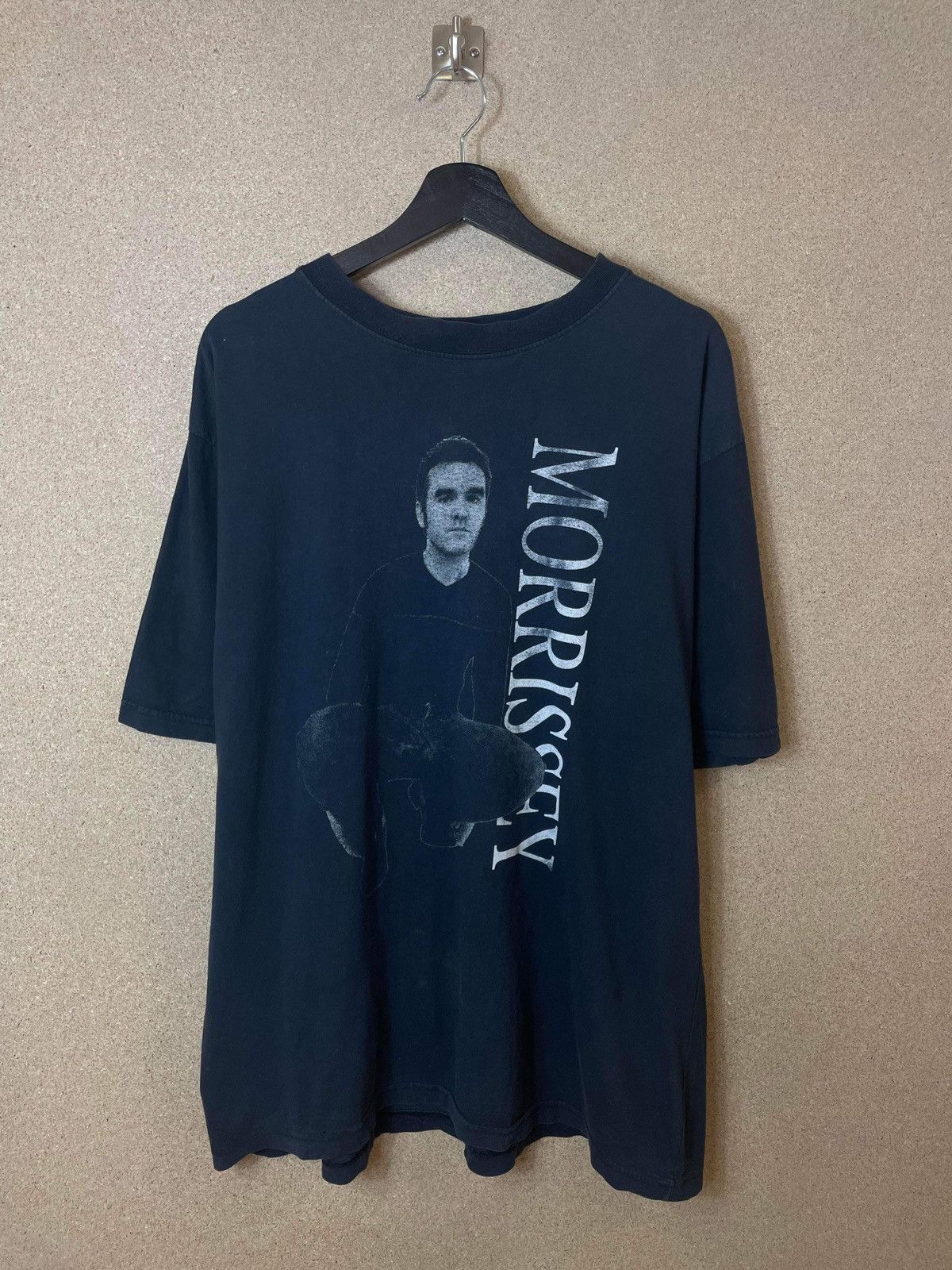 image of Band Tees x Vintage Morrissey ”Maladjusted” 1997 Tour Tee - XL in Black, Men's