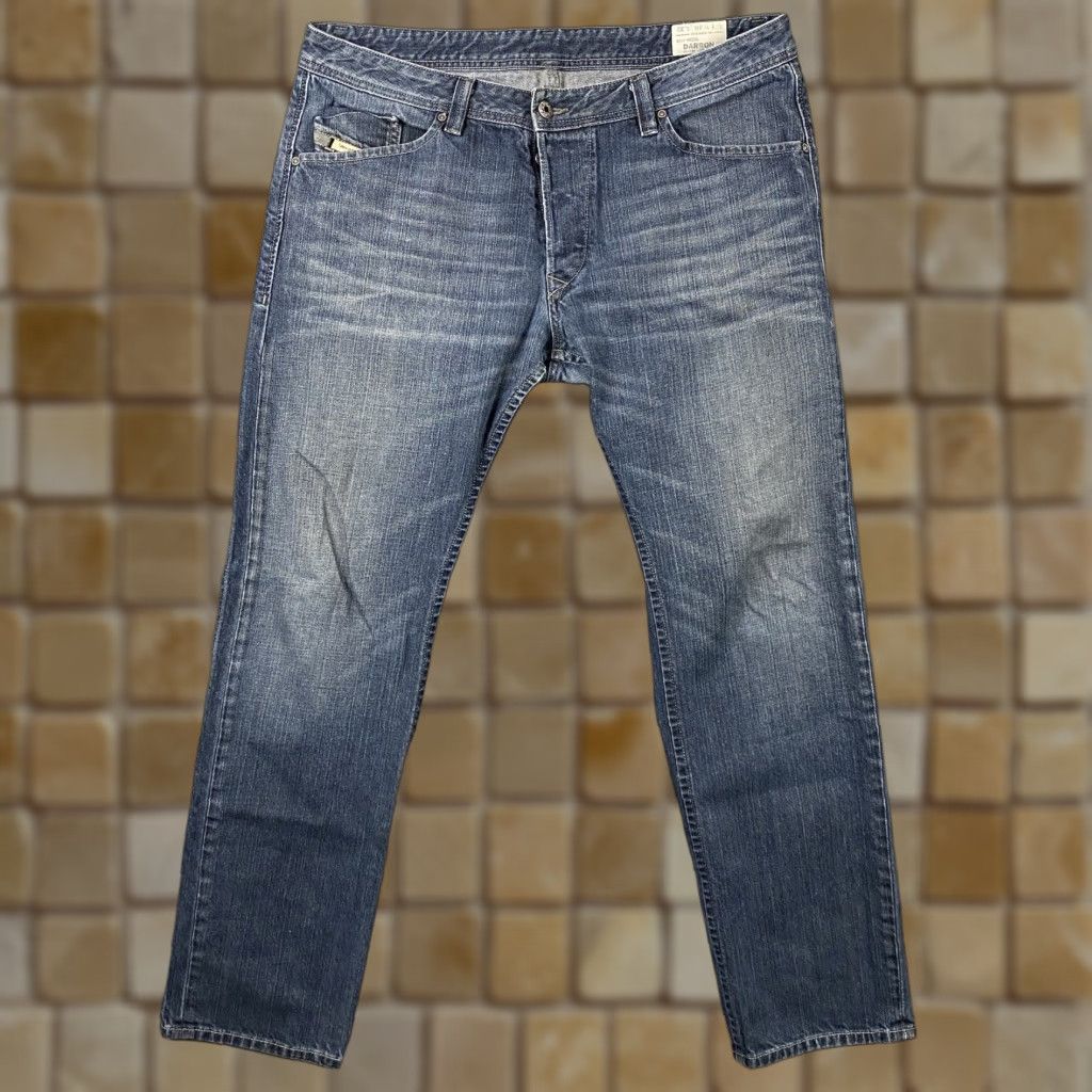 DIESEL Darron Jeans Men's 36 Regular Slim-Tapered Blue Button Fly