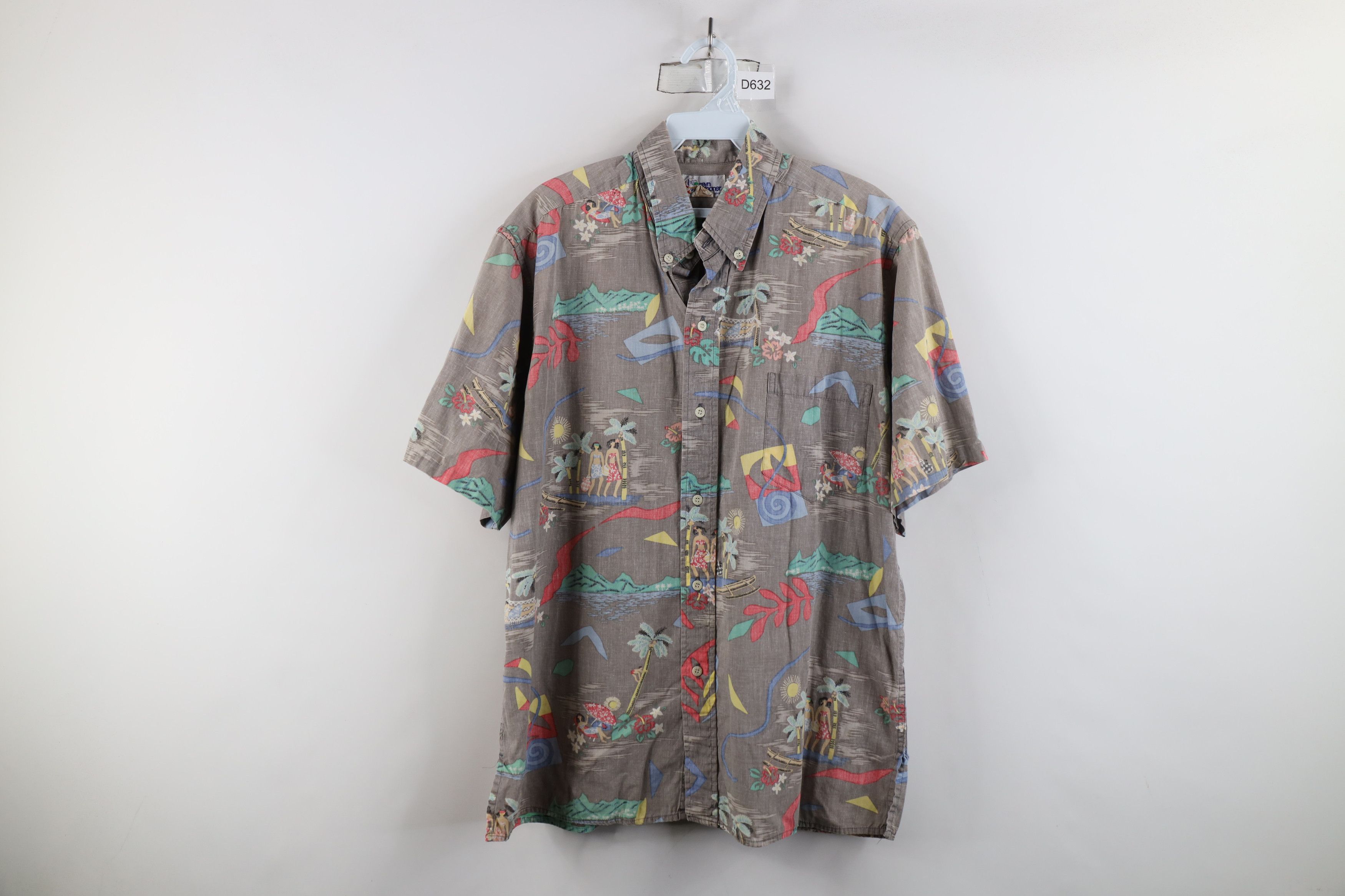 Reyn Spooner × Vintage Vintage 90s Reyn Spooner Print Hawaiian Button Shirt USA Size US L / EU 52-54 / 3 - 1 Thumbnail