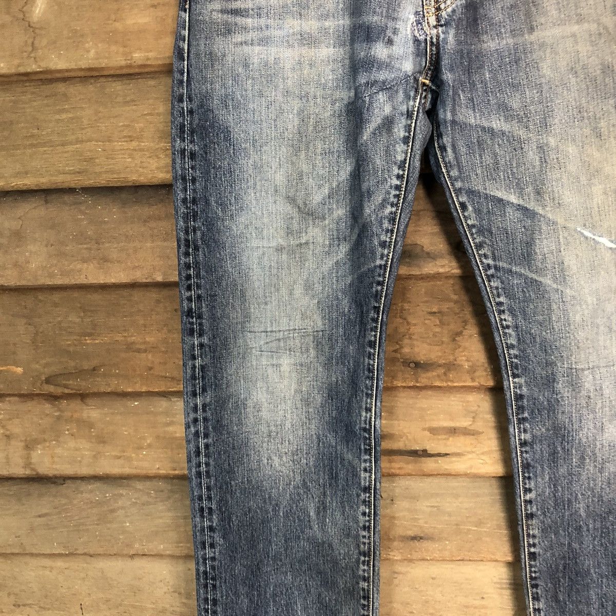 Japanese Brand Uniqlo selvedge Jeans Blue Denim Pants #7312 Size US 30 / EU 46 - 7 Thumbnail
