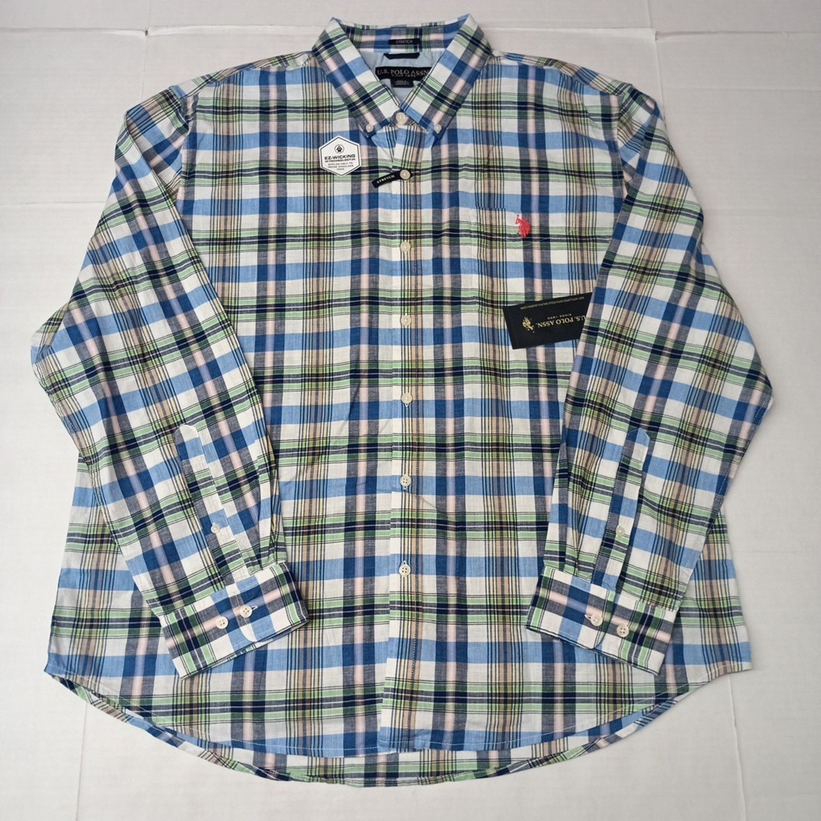 U.S. Polo Assn. U.S. Polo Assn. Button Woven Shirt Mens 2XL Multicolor Plaid Size US XXL / EU 58 / 5 - 1 Thumbnail
