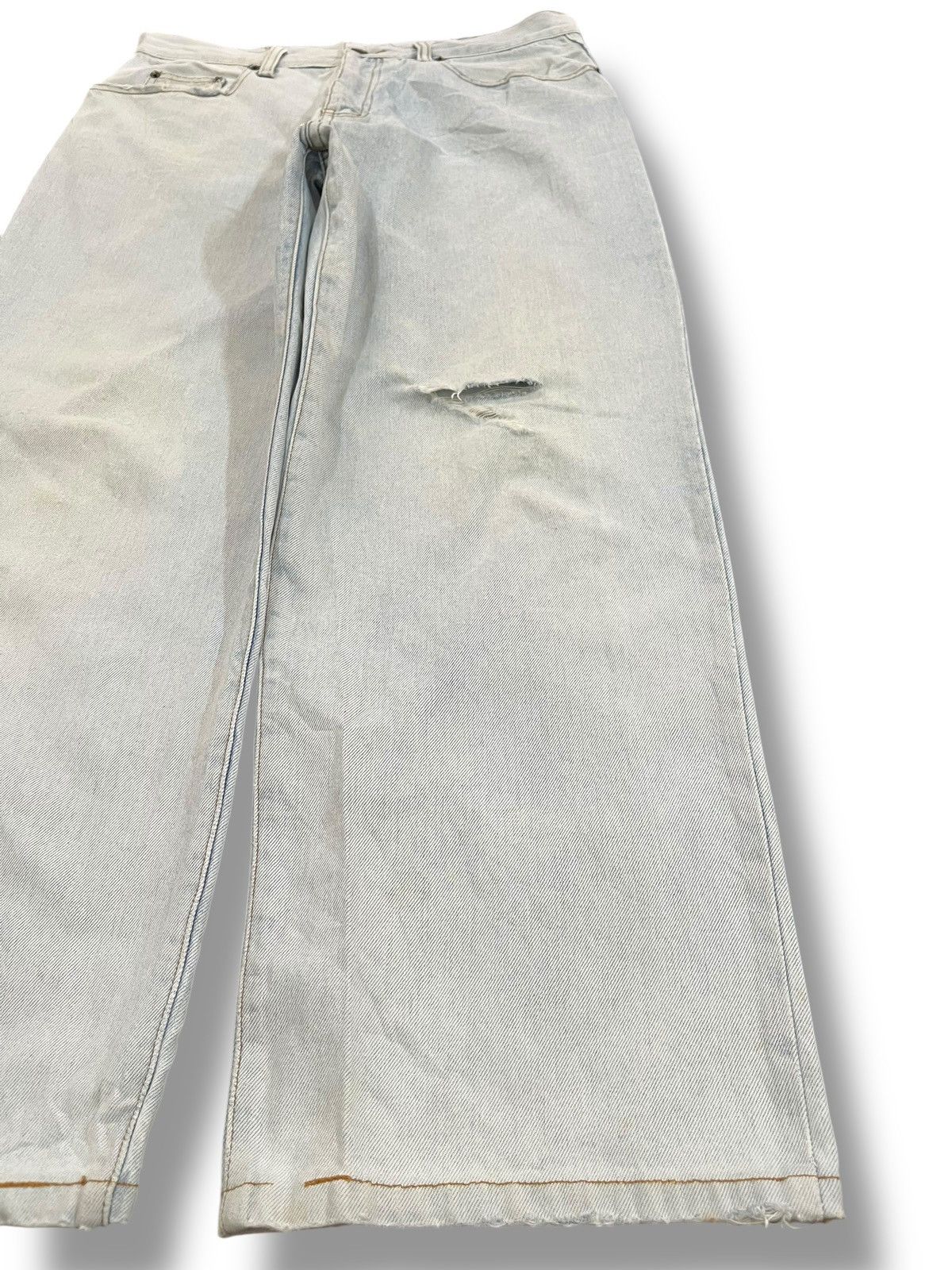 JNCO × Yasuyuki Ishii Vintage Stool Life Baggy Faded Distressed Denim Size US 33 - 3 Thumbnail