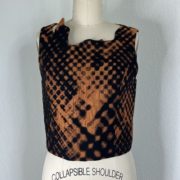 3.1 Phillip Lim 3.1 Phillip Lim Scuba Pixelated Flame Border Sleeveless Top Size XS / US 0-2 / IT 36-38 - 2 Thumbnail