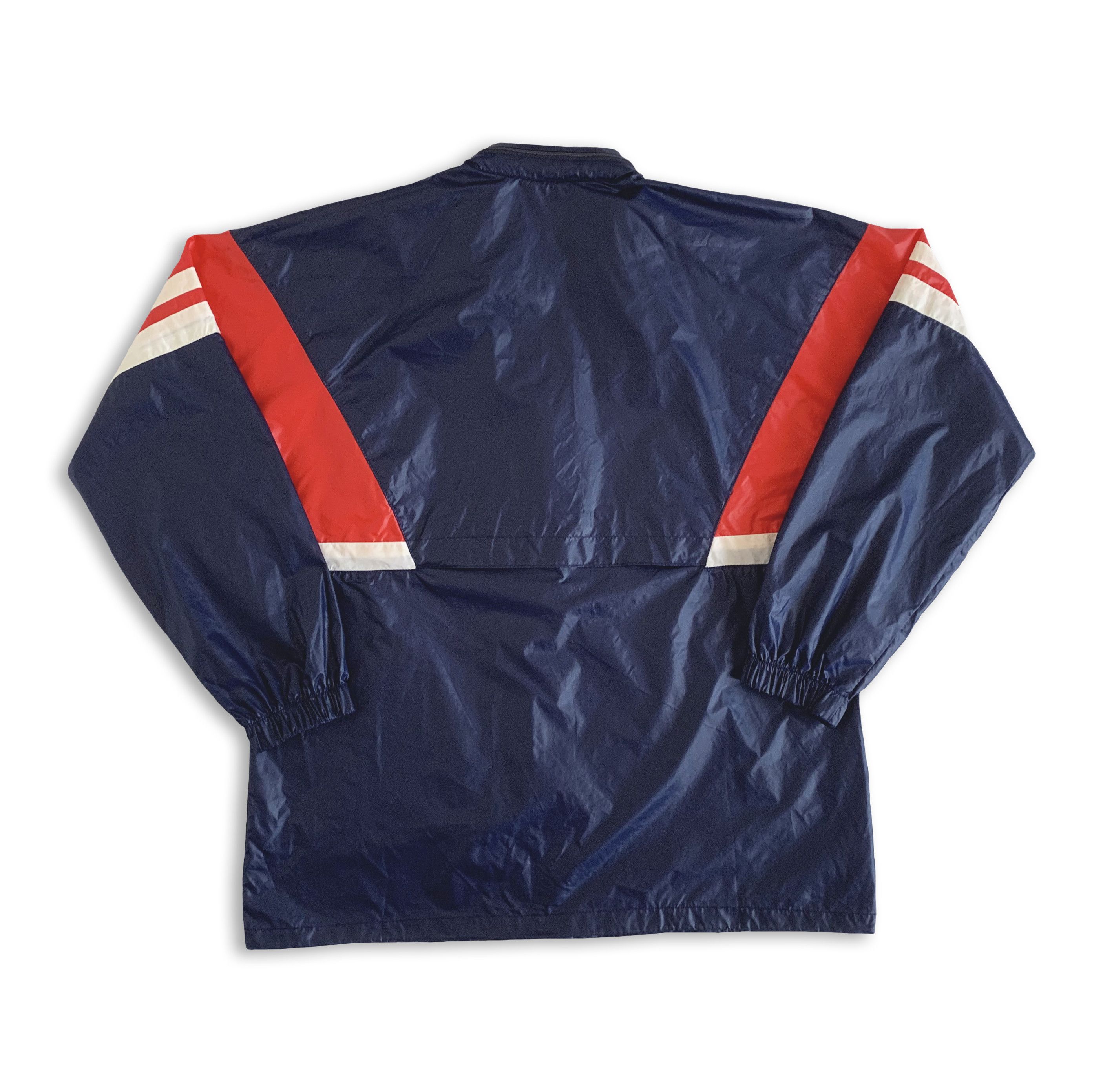 Adidas Vintage 80s 90s ADIDAS Windbreaker Jacket Hoodie Navy Large Size US L / EU 52-54 / 3 - 3 Thumbnail