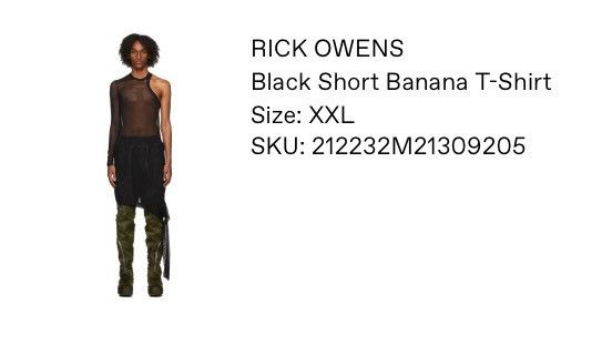 Rick Owens Rick owens banana longsleeve black Size US XXL / EU 58 / 5 - 6 Thumbnail