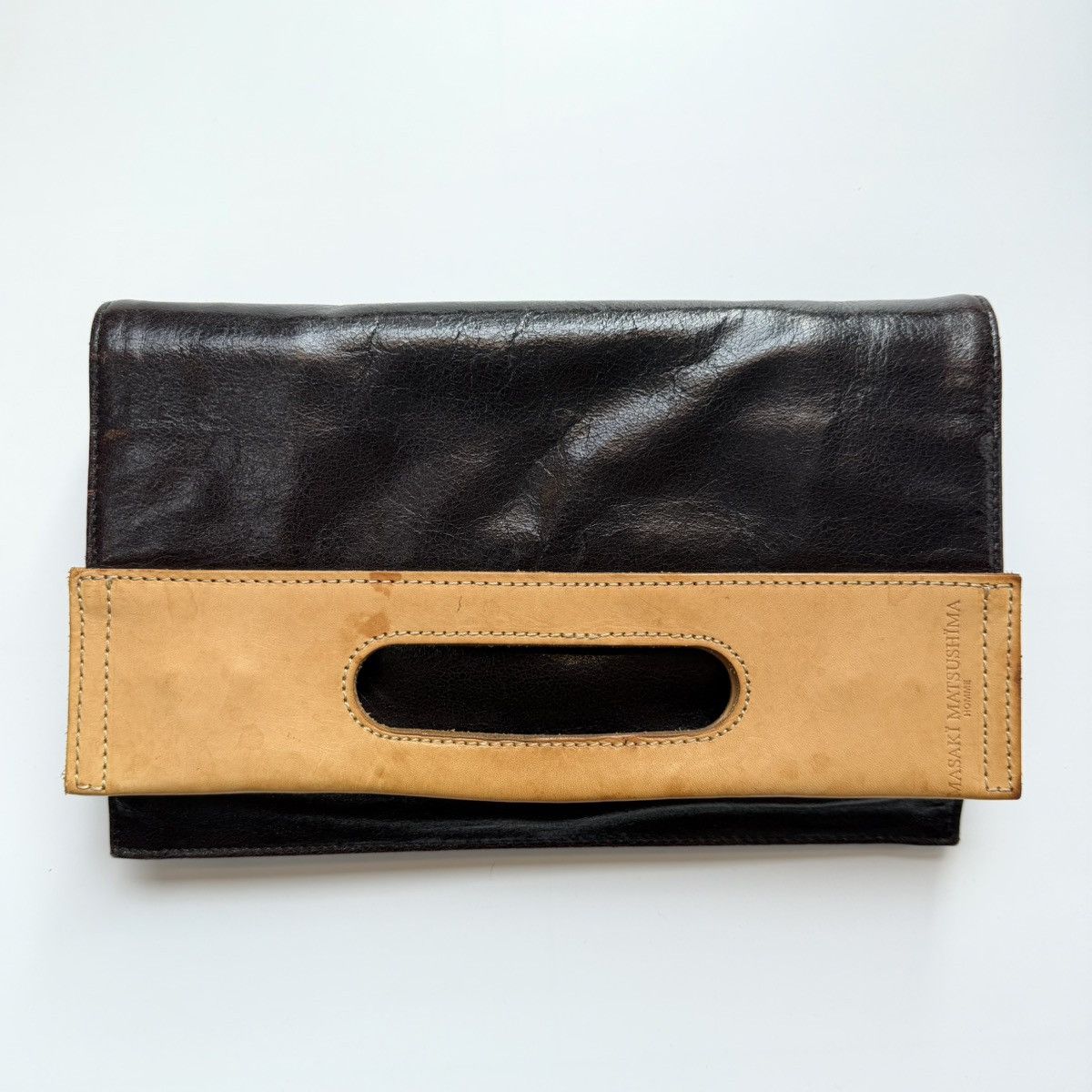 Other 1990s Masaki Matsushima Homme Leather Fold Handbag Size ONE SIZE - 3 Thumbnail