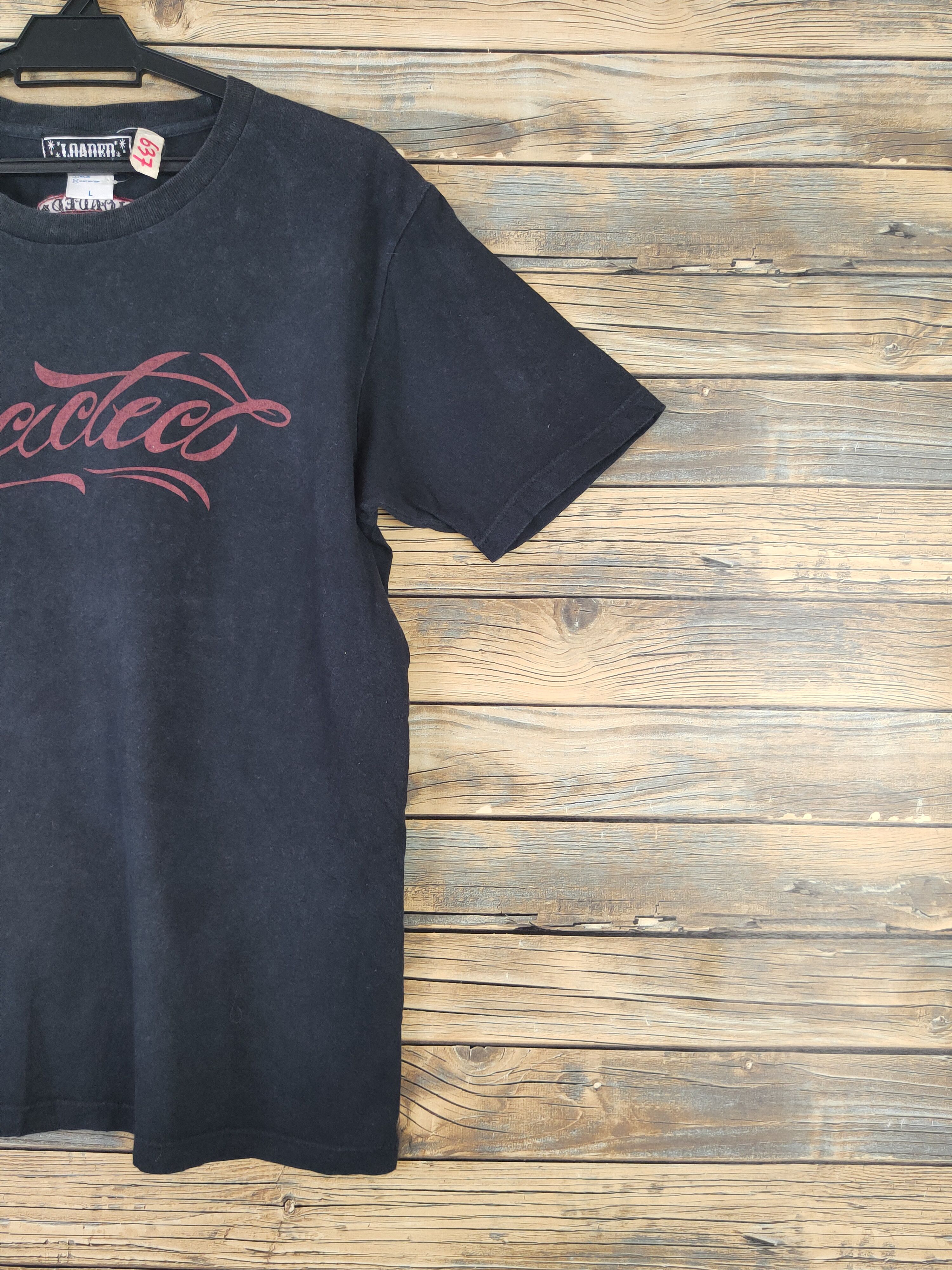 Japanese Brand DL Loaded Black Short Sleeve T-shirt #637 Size US L / EU 52-54 / 3 - 5 Thumbnail