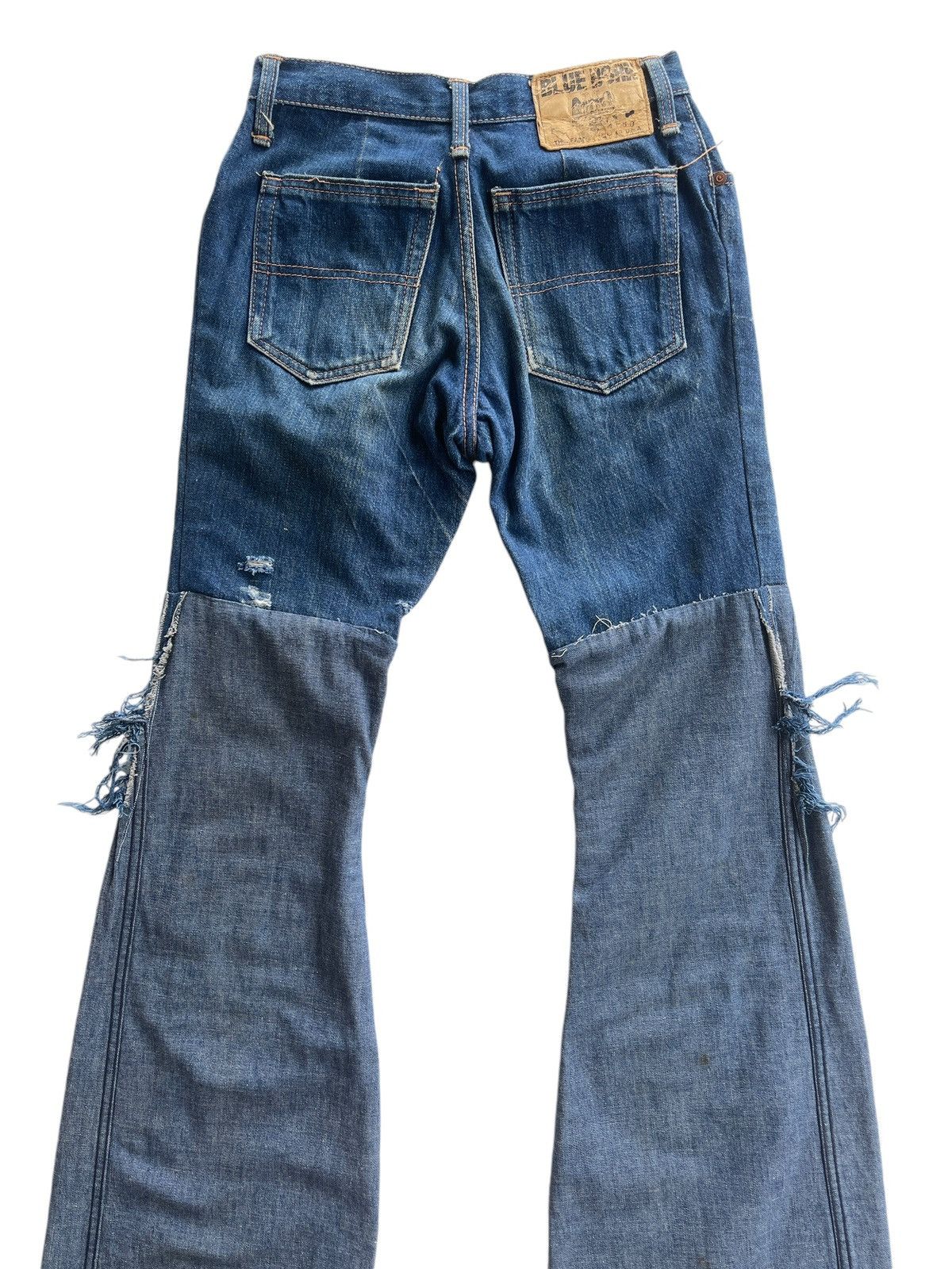 If Six Was Nine PICK‼️ Vintage Blue Born USA Remake Patchwork Flare Jeans Size 24" / US 00 / IT 34 - 4 Thumbnail