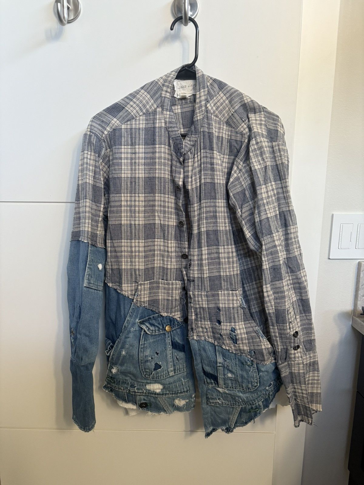 Greg Lauren Greg Lauren 50/50 Ivory Homesfun Flannel Plaid Size US S / EU 44-46 / 1 - 1 Thumbnail