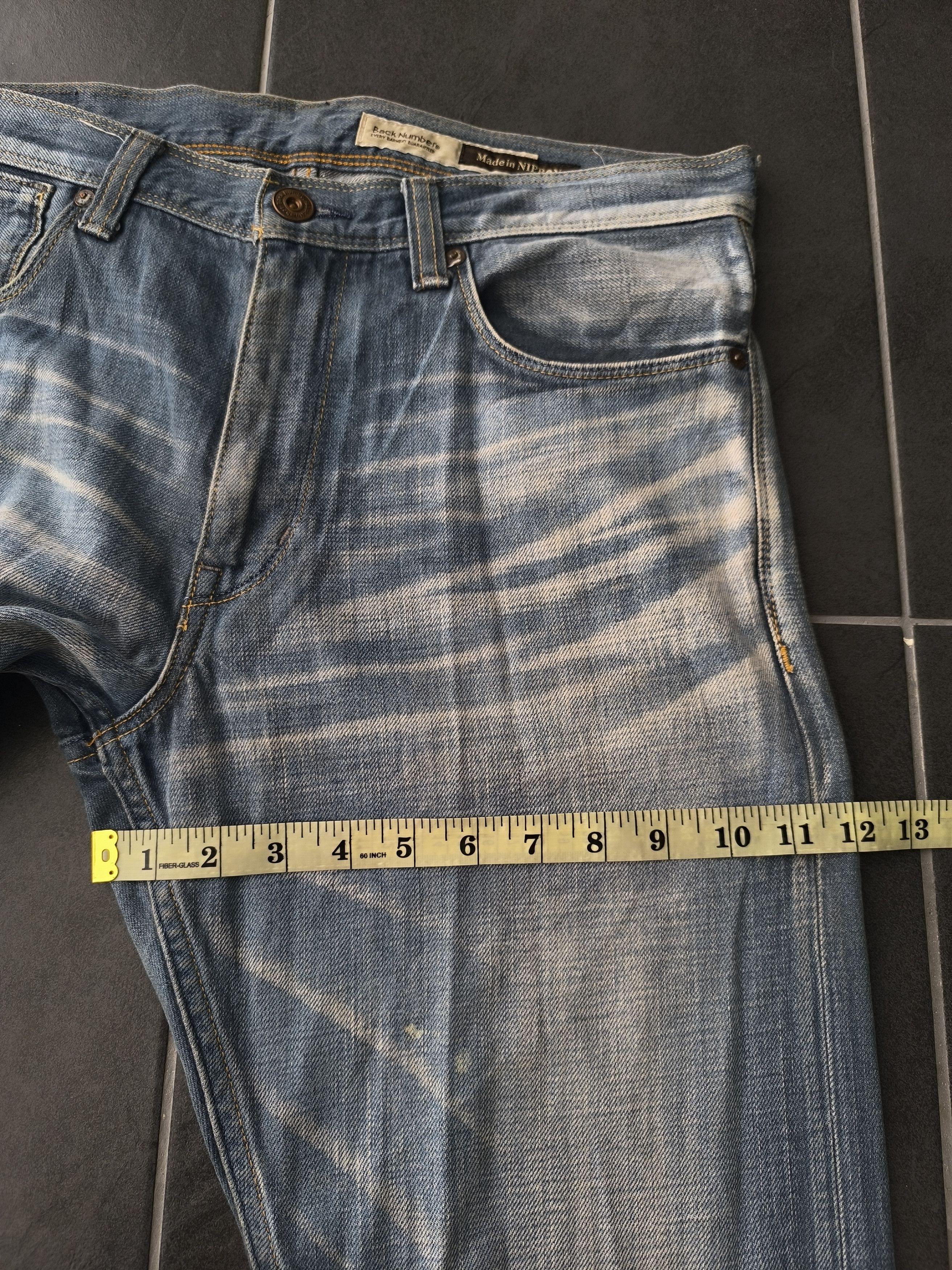 If Six Was Nine × Japanese Brand × Le Grande Bleu (L.G.B.) FLARE JEANS BUCKLE BACK NUMBER JEANS Size US 34 / EU 50 - 14 Thumbnail